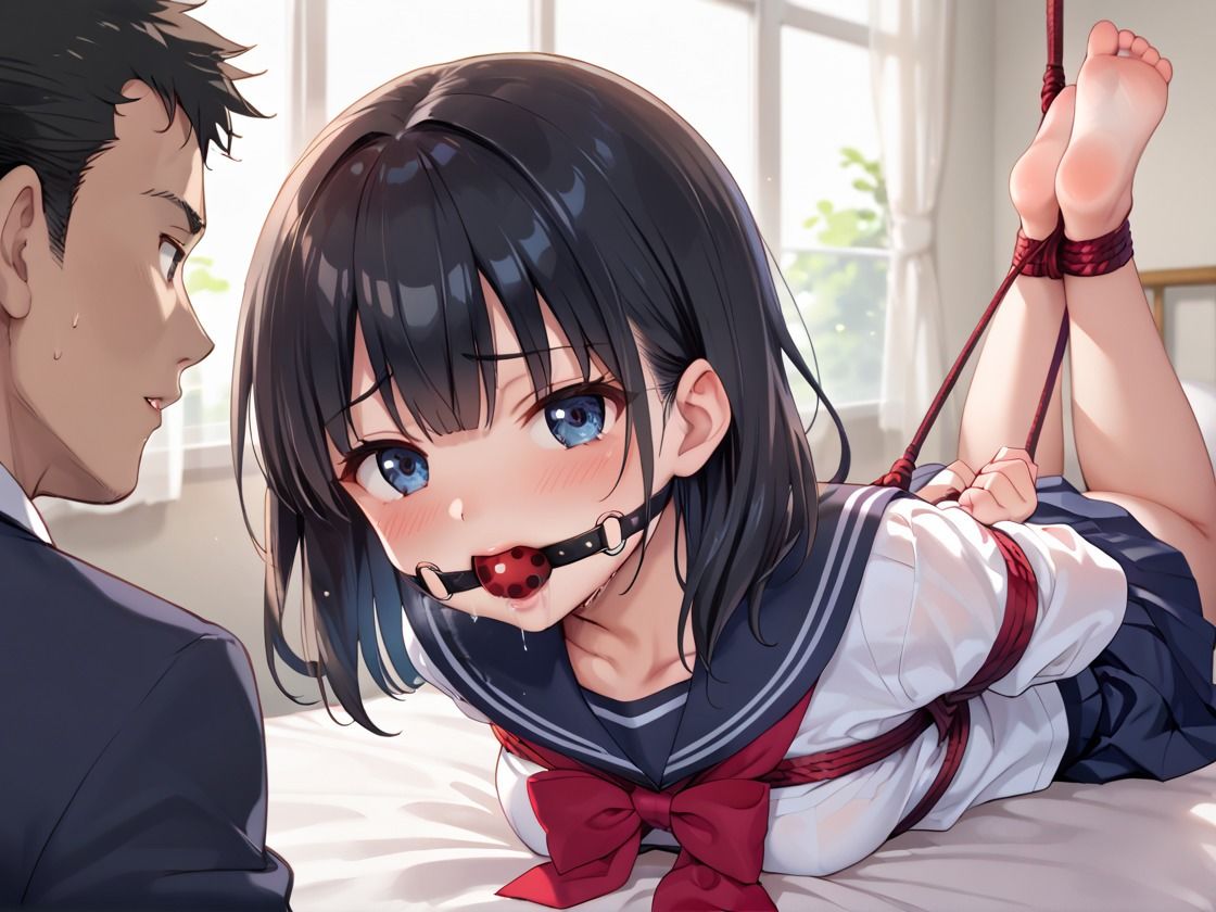 縛られて  制服美女×欲求不満 - サンプル画像 3