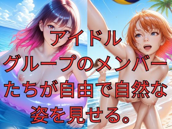 アイドルたちの解放された夏！カラフル・ヌーディストビーチ - サンプル画像 2