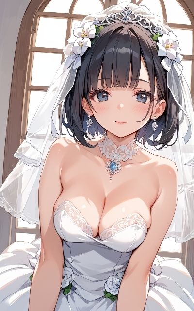 純白ドレスでイカしてほしい！若妻新婚体験記 - サンプル画像 1