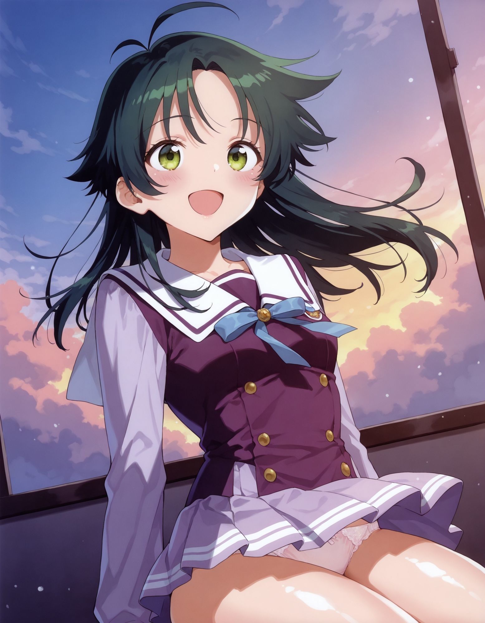 紫〇寺南のパンチラ〜制服編〜 - サンプル画像 3