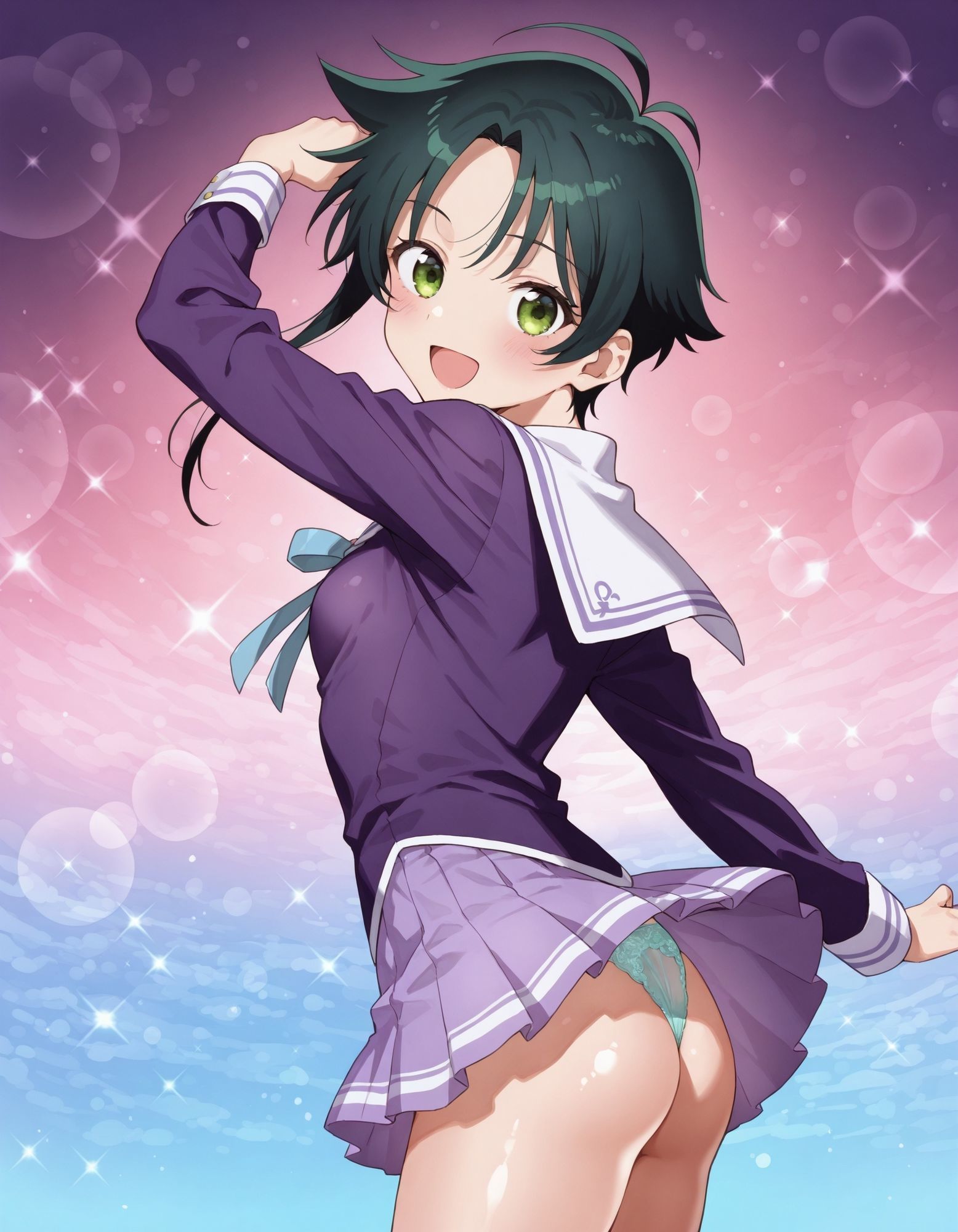 紫〇寺南のパンチラ〜制服編〜 - サンプル画像 5