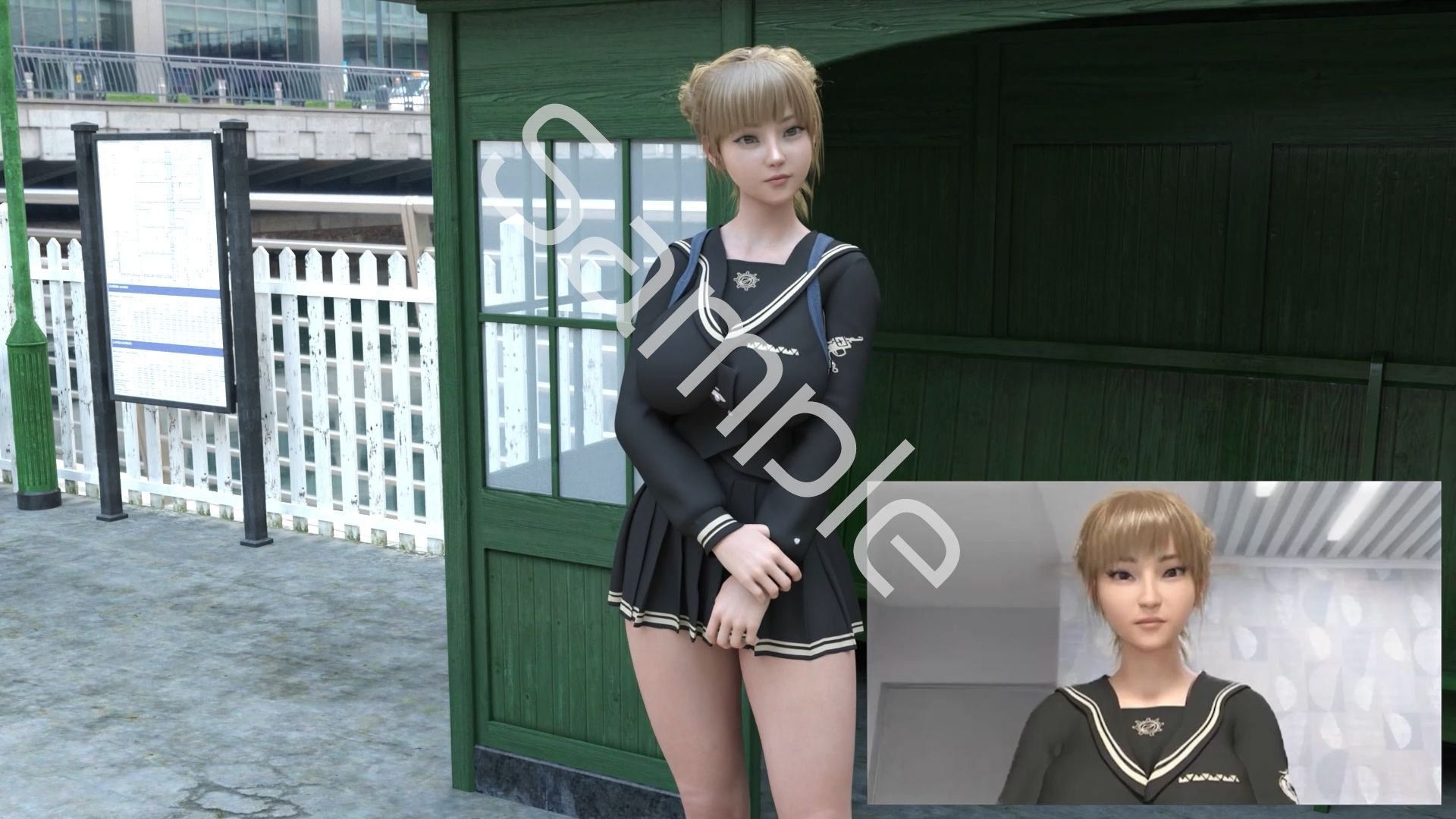 【▲100●100】生徒会長 一ノ瀬廻里・県警からの事情聴取で、自らの盗撮被害動画の確認を強いられる:Vol.R007『早朝の駅でのスカート内逆さ撮り被害』 - サンプル画像 1