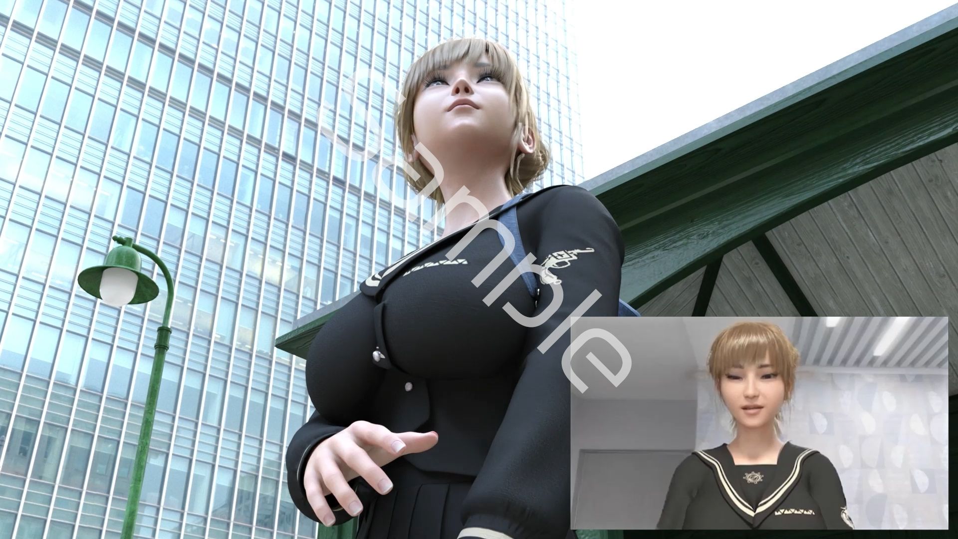 【▲100●100】生徒会長 一ノ瀬廻里・県警からの事情聴取で、自らの盗撮被害動画の確認を強いられる:Vol.R007『早朝の駅でのスカート内逆さ撮り被害』 - サンプル画像 2