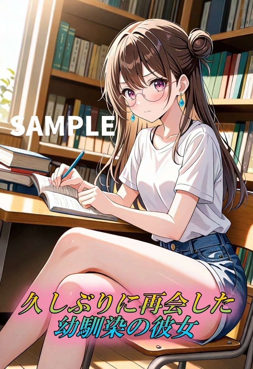 大学の幼馴染が勉強する振りしてムラついてたw - サンプル画像 1