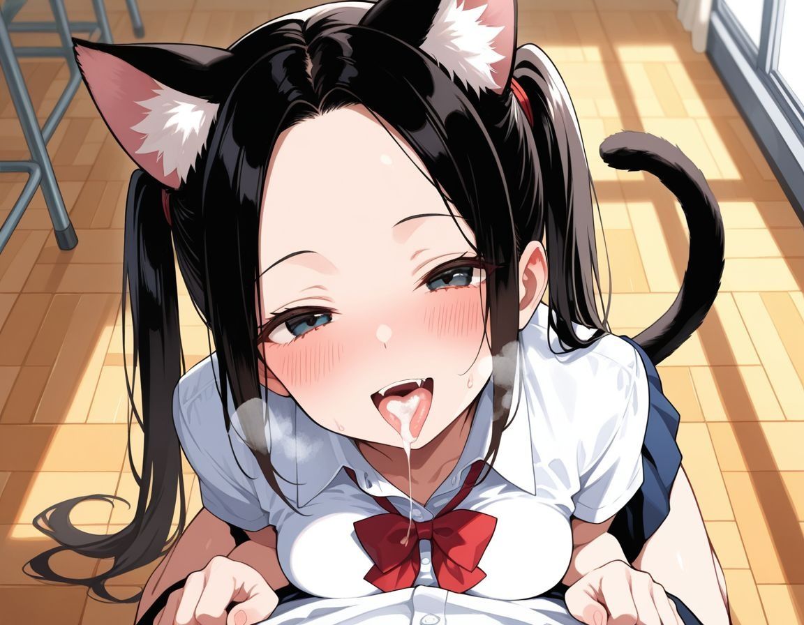 フェラチオしか勝たん〜口だけ奉仕〜【ネコ耳制服編】 - サンプル画像 9