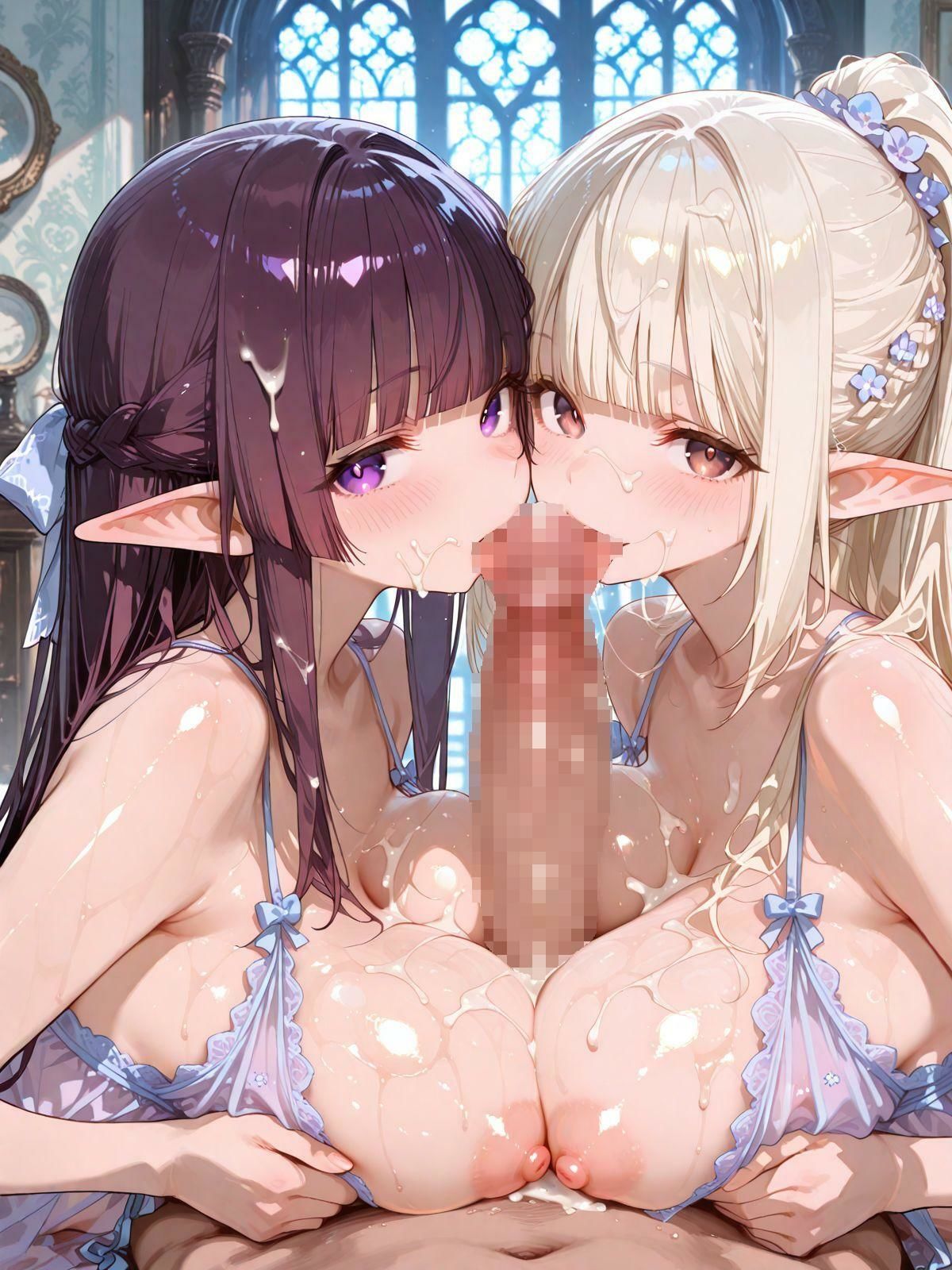 爆乳エルフ達と夢のハーレム性活 - サンプル画像 6