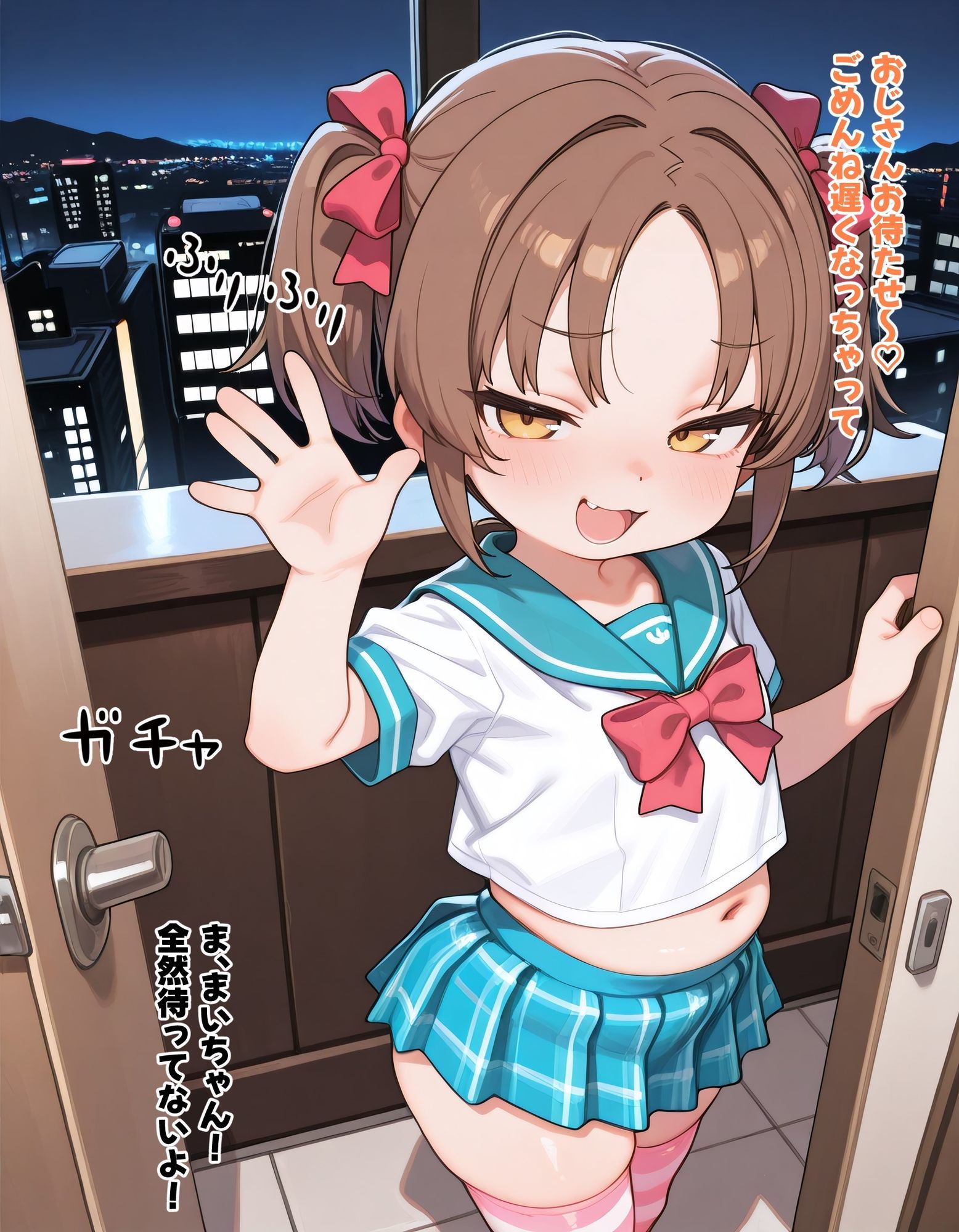 巨根おじとパパ活生意気ビ〇チまいちゃん - サンプル画像 1