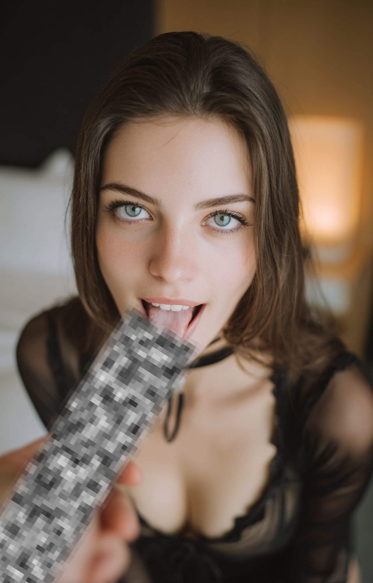 ロシア美女のフェラ顔 - サンプル画像 3