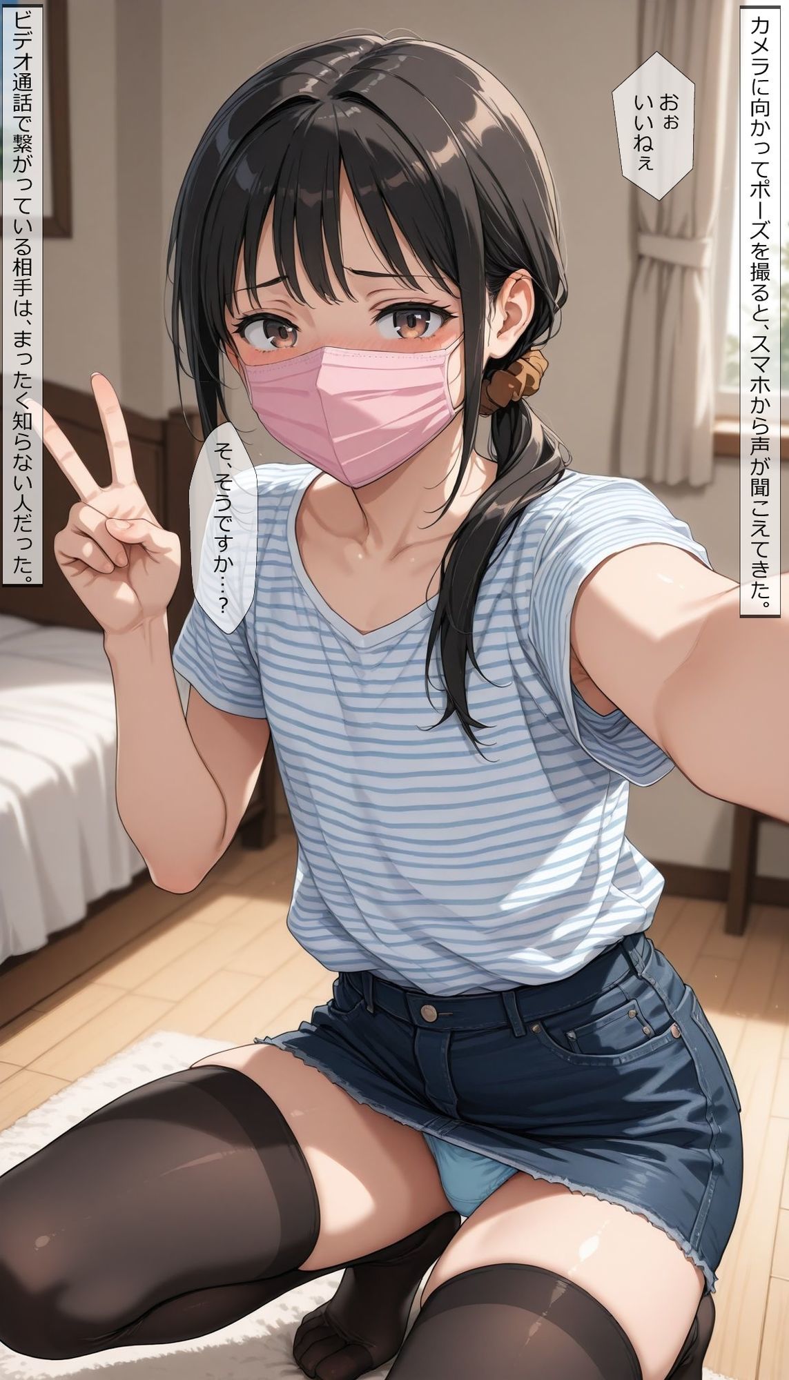 【女装】彩花の場合16 通話アプリ - サンプル画像 1