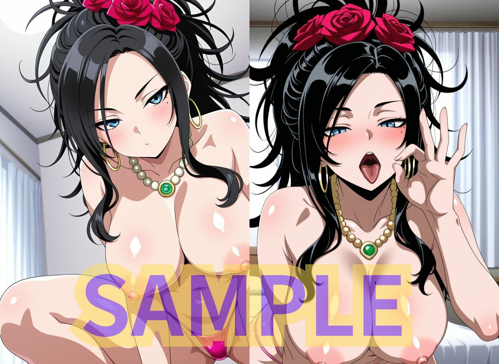 花嫁たちはマイクロビキニを着たりおま○こを弄って主人公を誘ってくる - サンプル画像 8