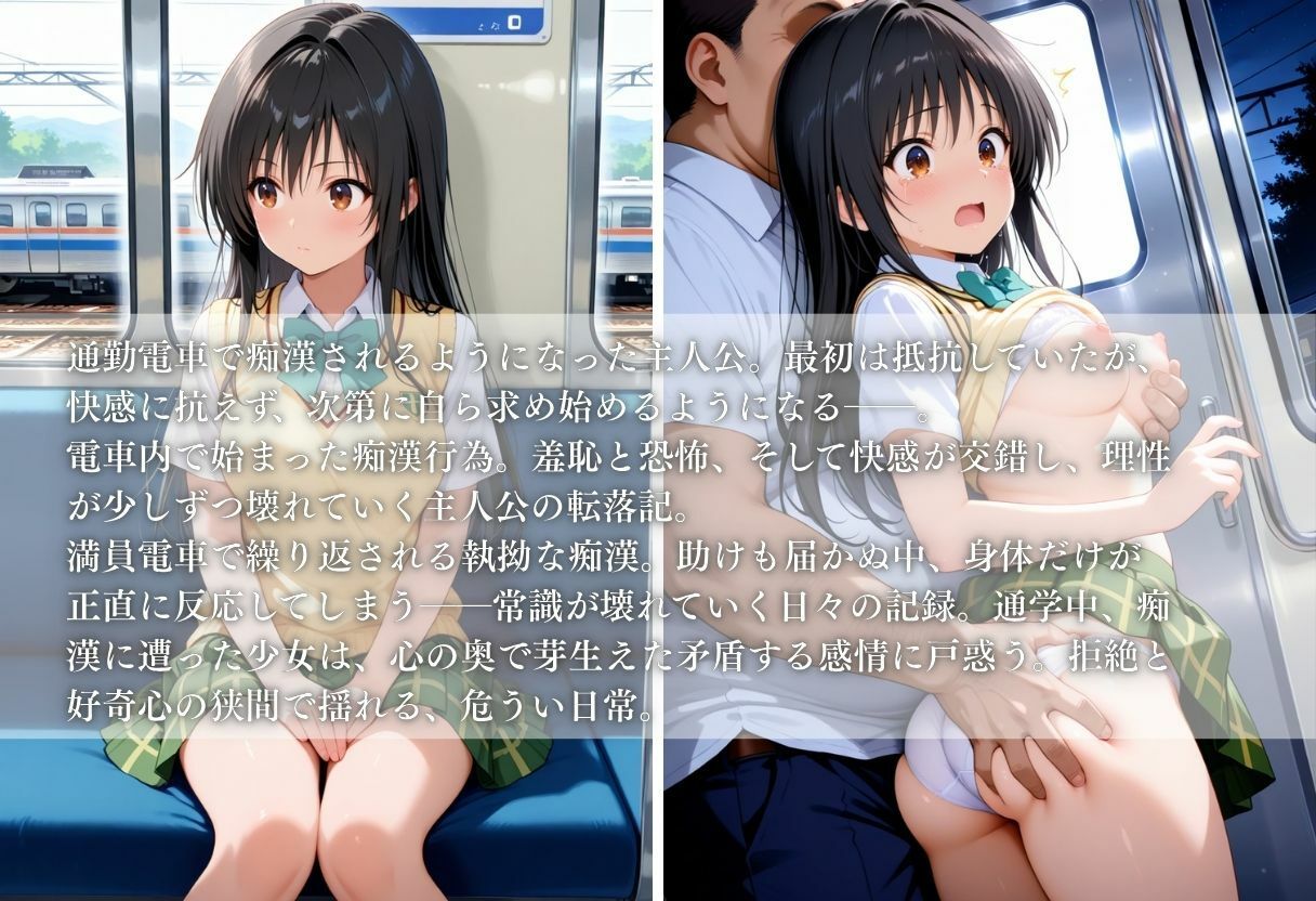 【電車痴●】痴●列車〜古手川唯〜 - サンプル画像 1