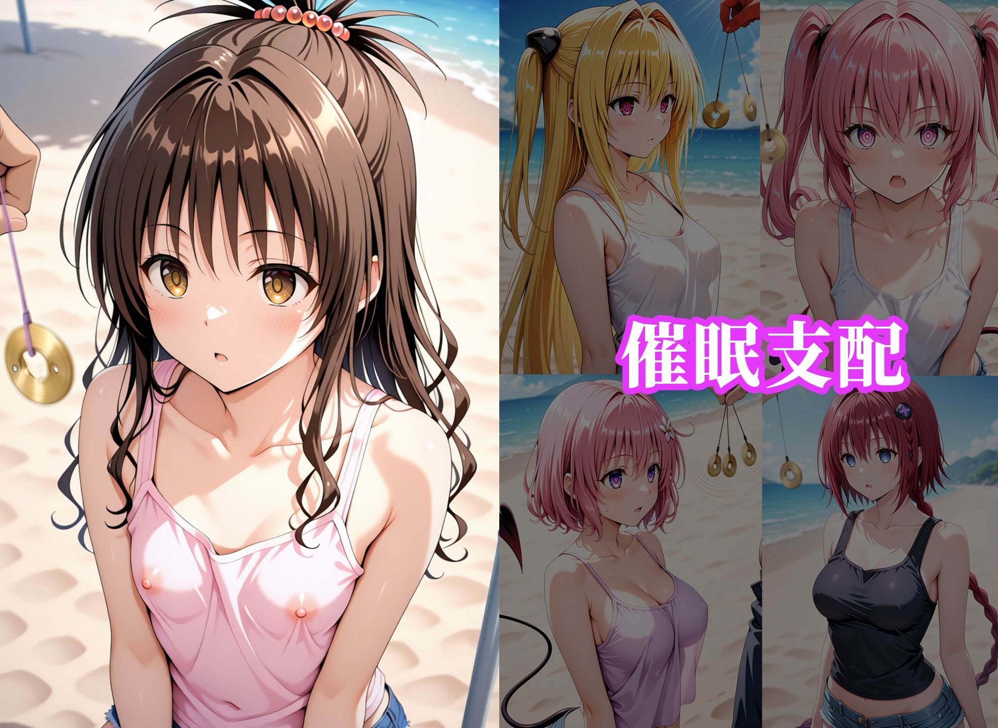 催●ビーチ 〜To●OVEる編〜 - サンプル画像 1