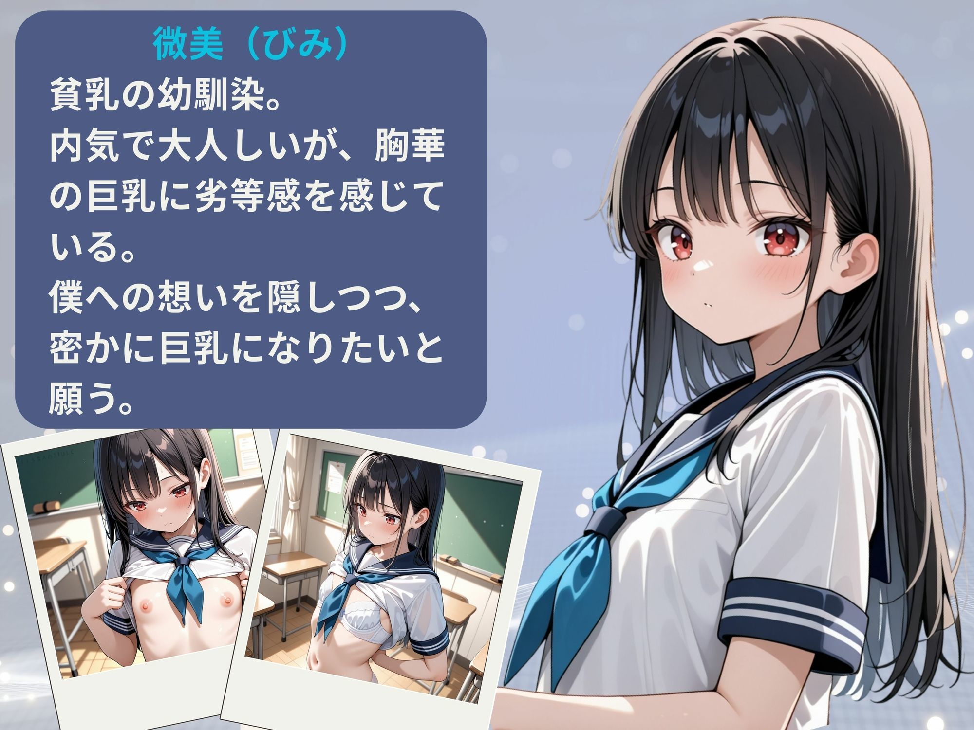 巨乳vs貧乳  おっぱい争奪戦 - サンプル画像 2
