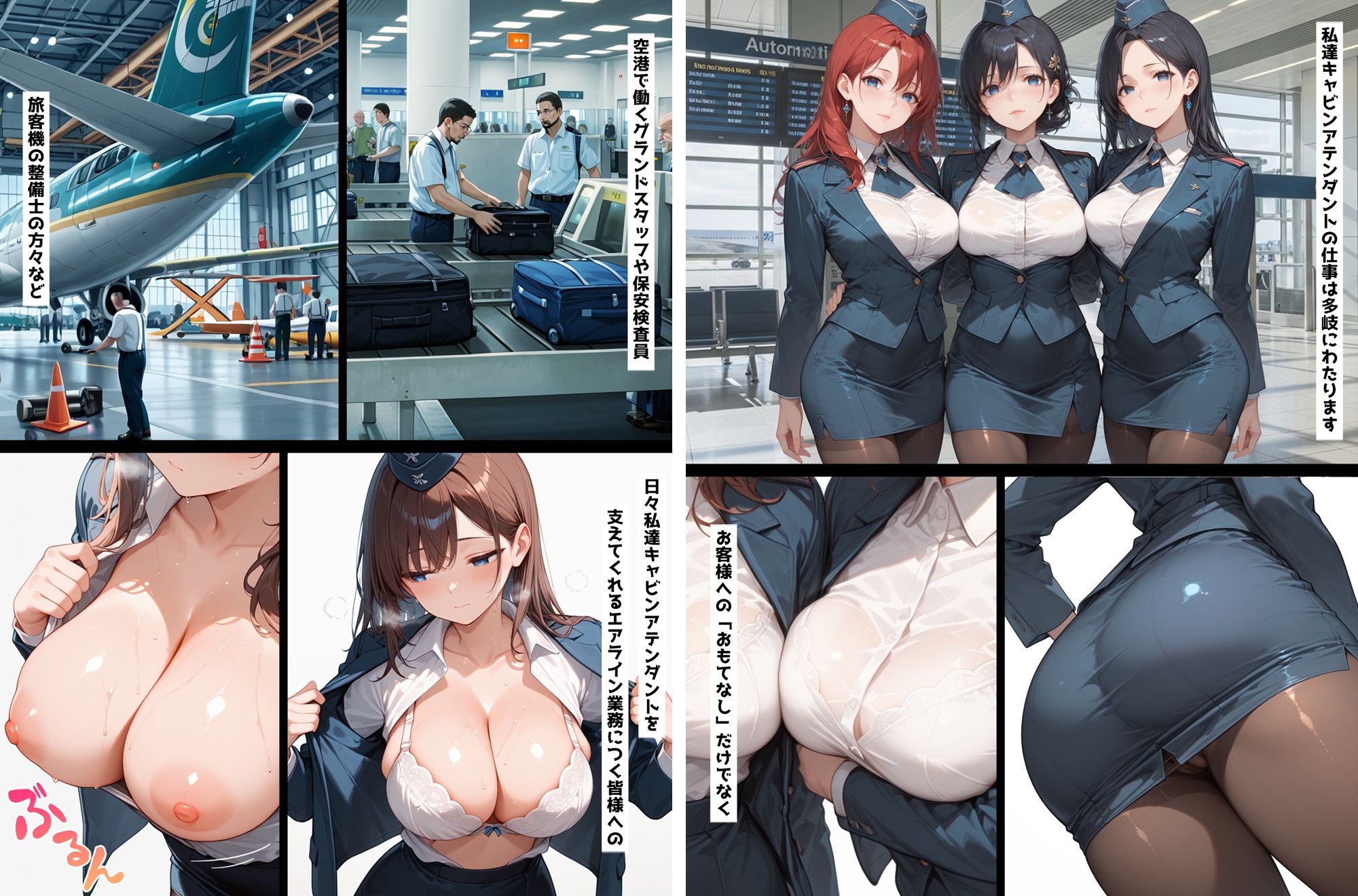 HoneyJunction総集編7  オープンカフェバニー バニーシリーズ3＆イキまくりCA2【セリフ入有】 - サンプル画像 6