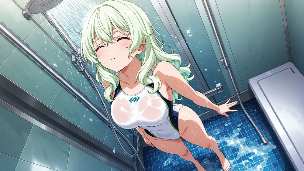 爆乳白スク水美少女たちが水泳指導と称して受精交尾三昧【4K】 - サンプル画像 7