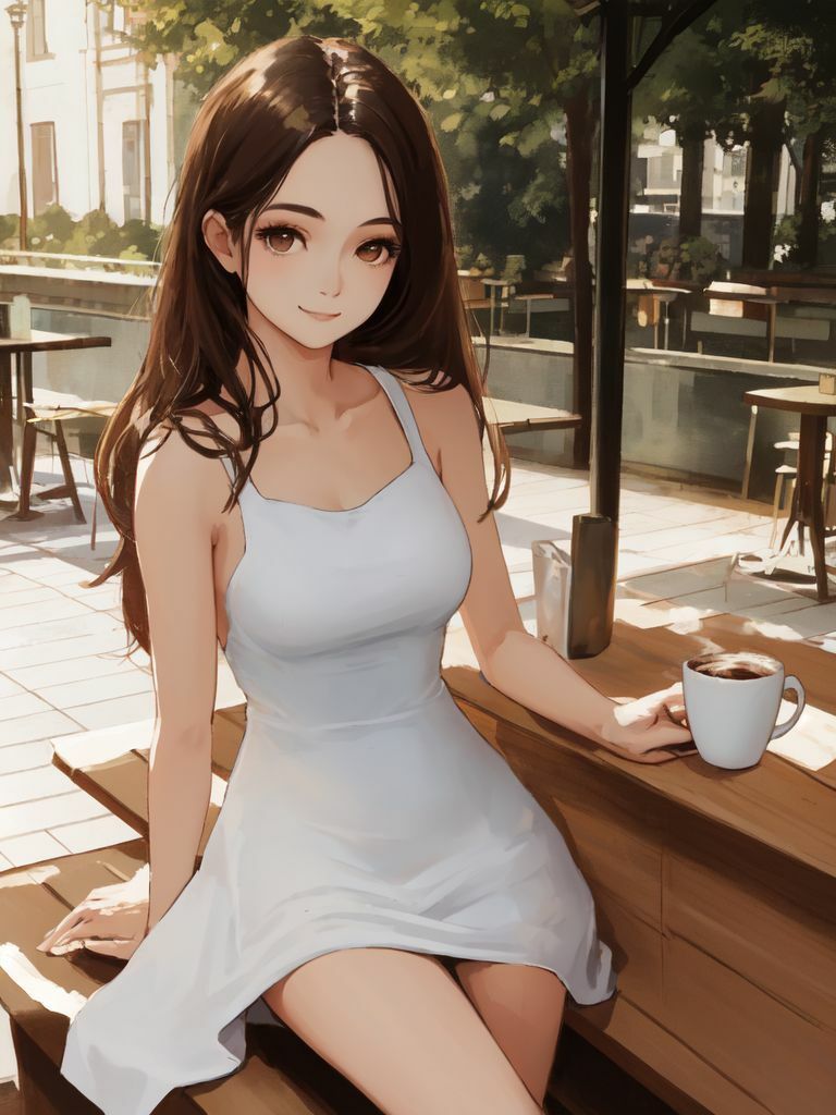 【273枚大容量】癒しのカフェタイムAI美女素材集 - サンプル画像 3