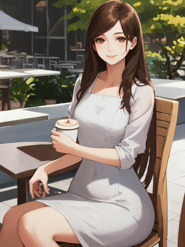 【273枚大容量】癒しのカフェタイムAI美女素材集 - サンプル画像 4