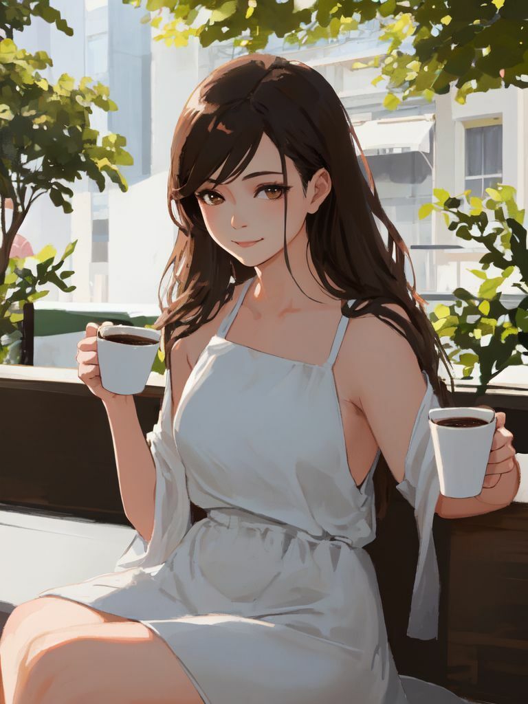 【273枚大容量】癒しのカフェタイムAI美女素材集 - サンプル画像 6