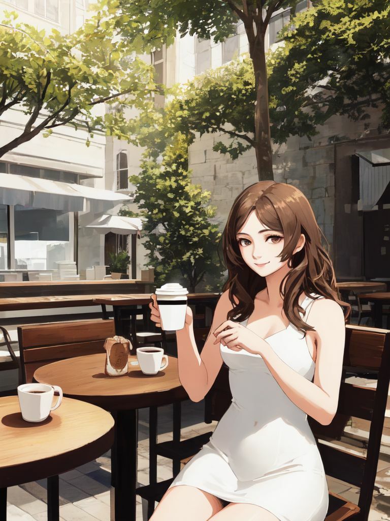 【273枚大容量】癒しのカフェタイムAI美女素材集 - サンプル画像 7