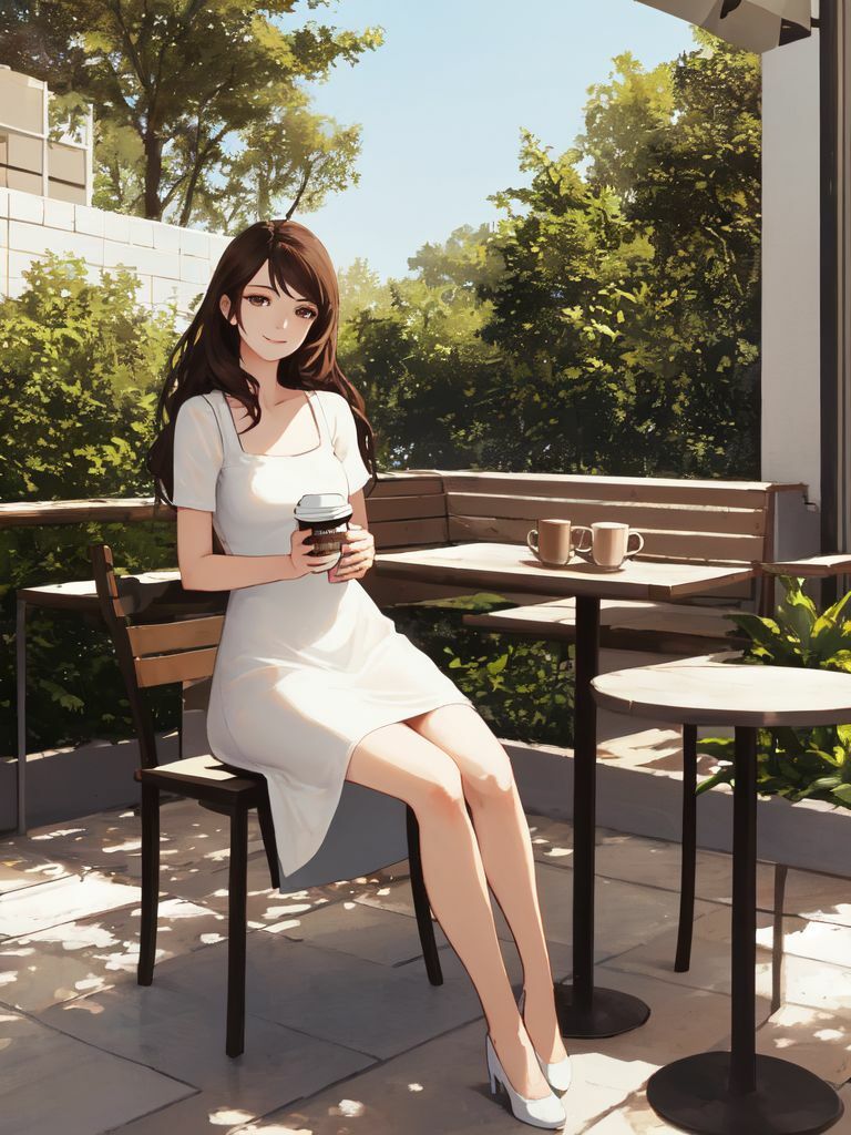 【273枚大容量】癒しのカフェタイムAI美女素材集 - サンプル画像 8