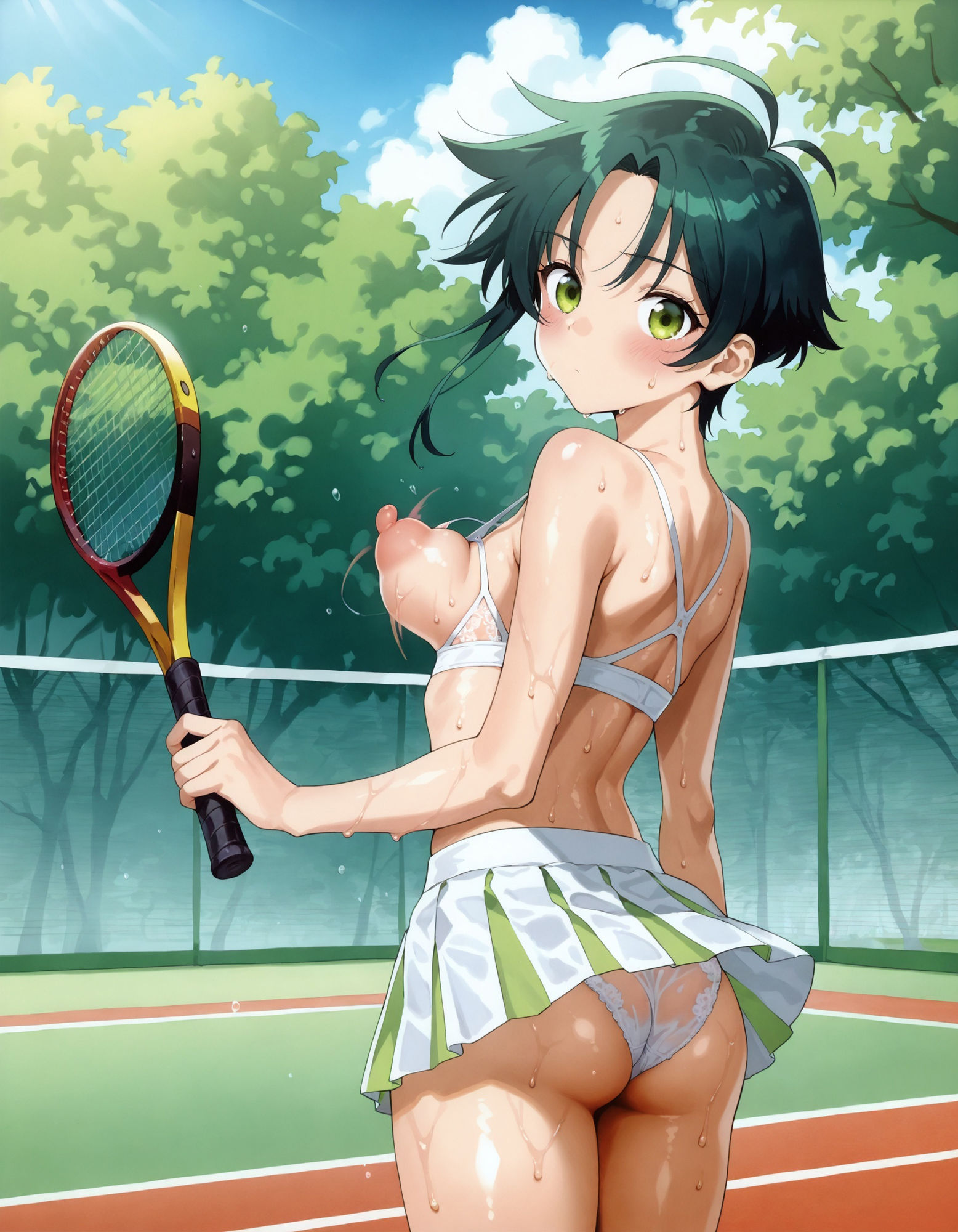 紫雲寺南のパンチラ〜えちえちテニスウェア編〜 - サンプル画像 6