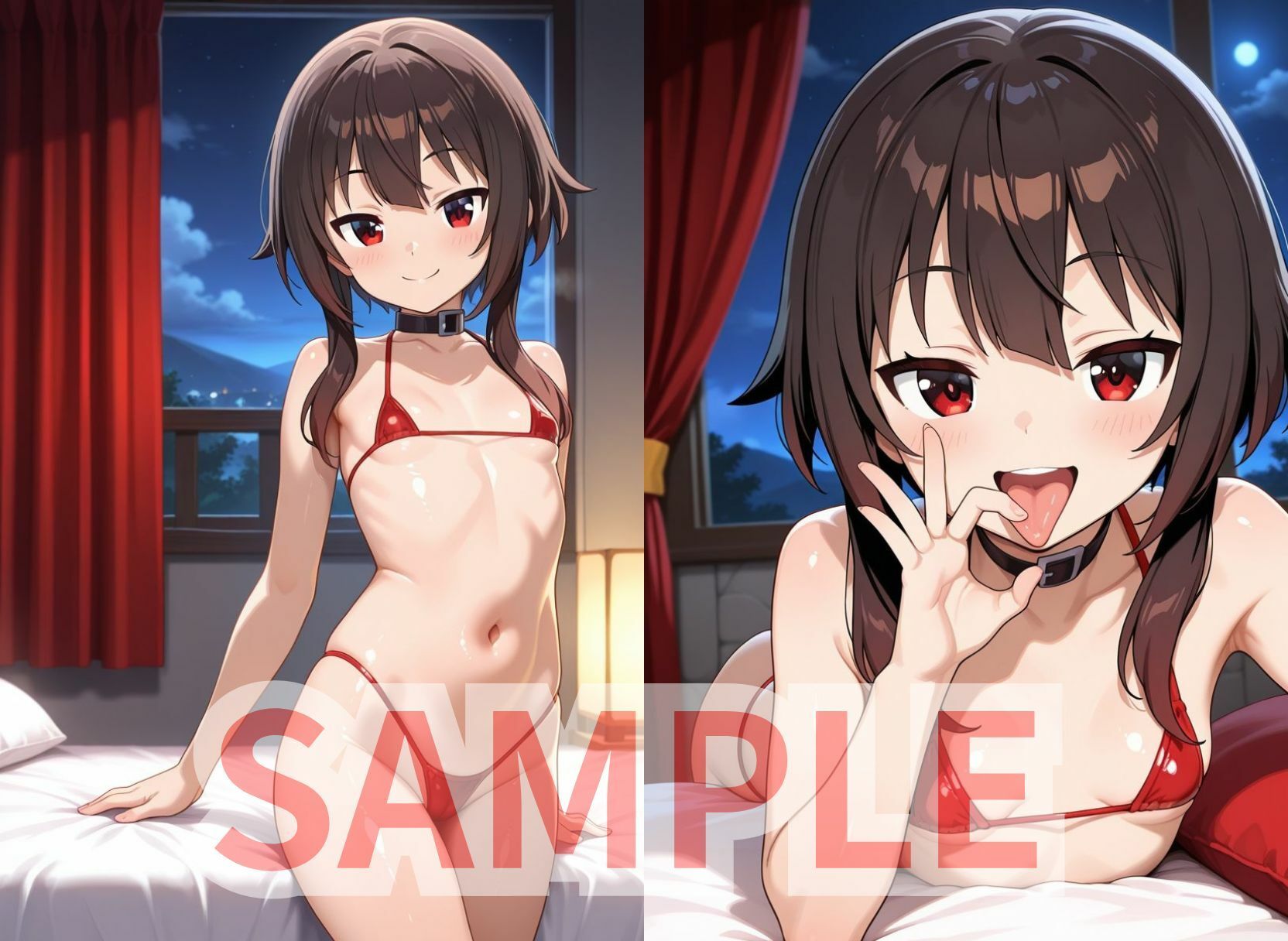 この素晴らしい3人がマイクロビキニを着たりおま○こを弄ってさそってくる - サンプル画像 5