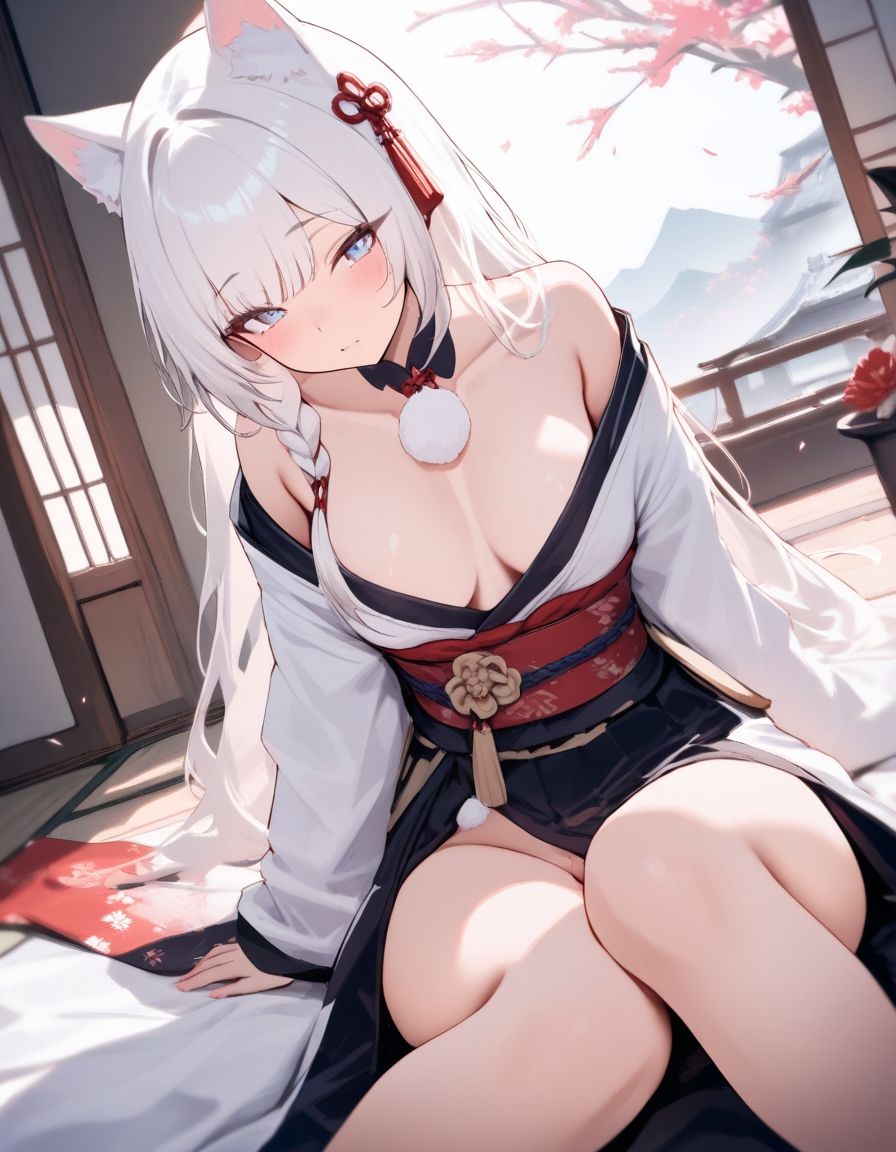 宵猫庵絵巻 〜白猫編〜 - サンプル画像 1