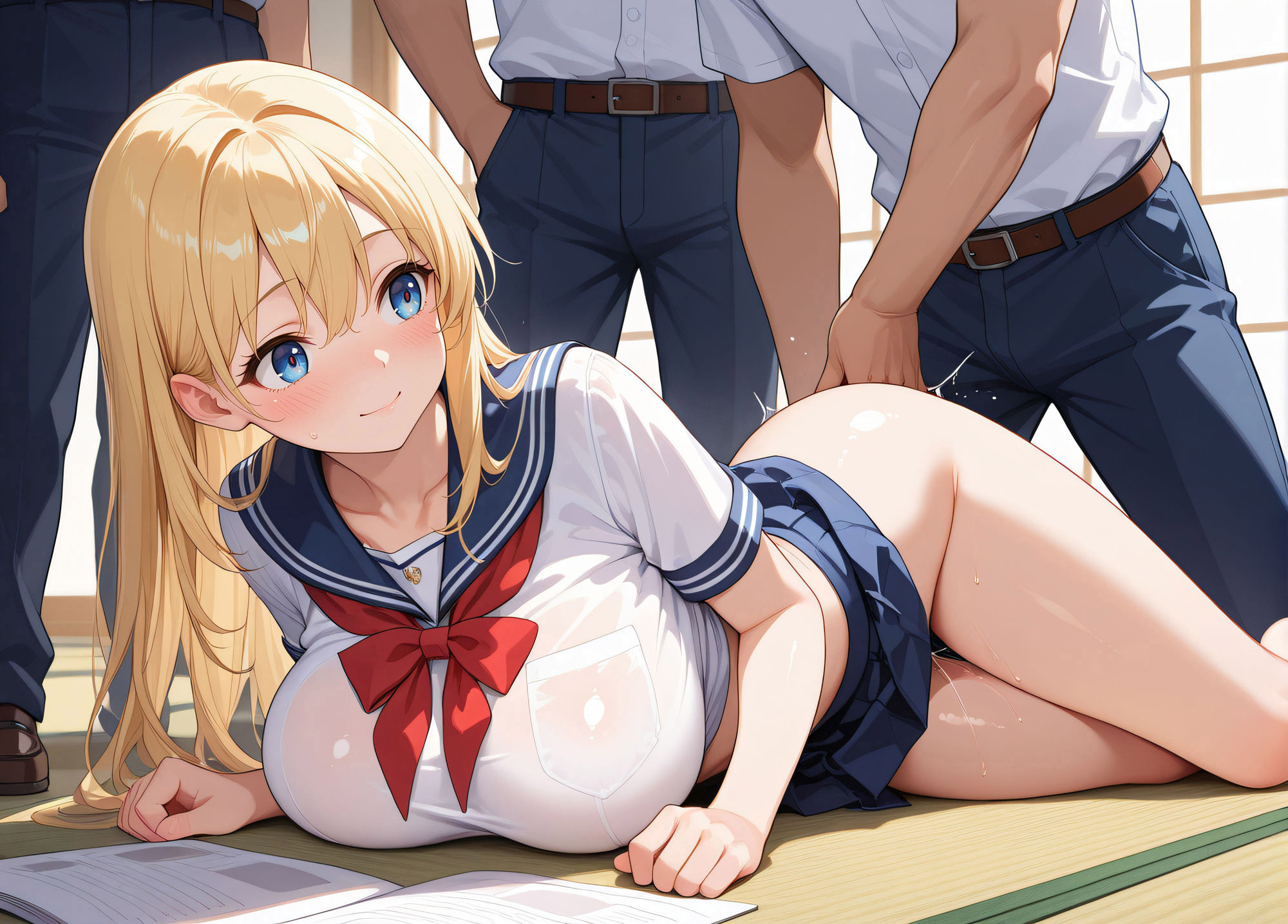 【NTR夏休み】成長した幼馴染が村の男たちに犯●れる1日 - サンプル画像 4