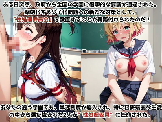 学校の性処理委員に任命されてしまった一ノ瀬ち●る＆七海●美の日常 - サンプル画像 1