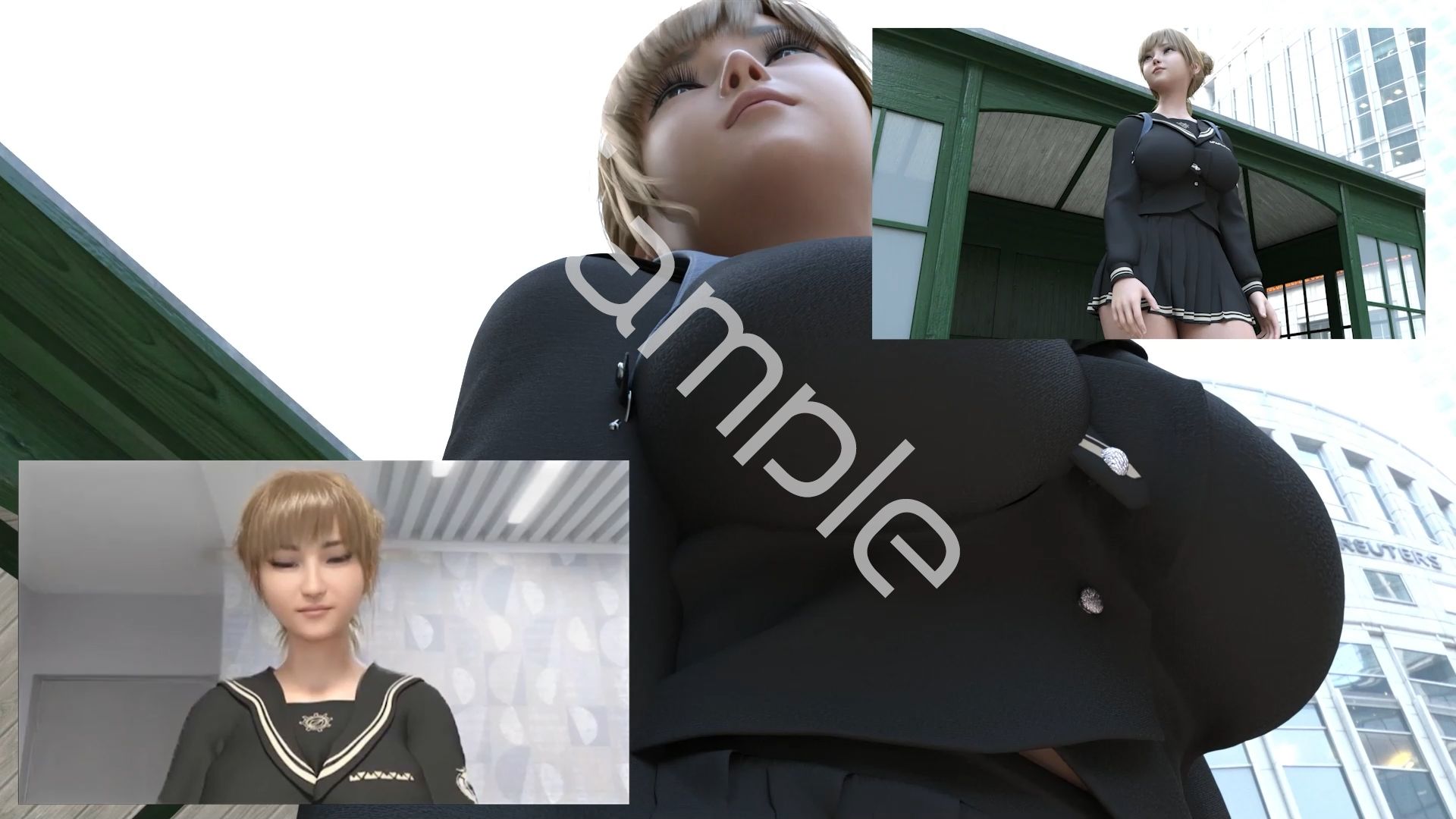【▲100●100】生徒会長 一ノ瀬廻里・県警からの事情聴取で、自らの盗撮被害動画の確認を強いられる:Vol.R009『早朝の駅でのスカート内逆さ撮り被害（純白Tバックパンティ・パンチラ動画と顔とを同時撮影の変態行為）』 - サンプル画像 6
