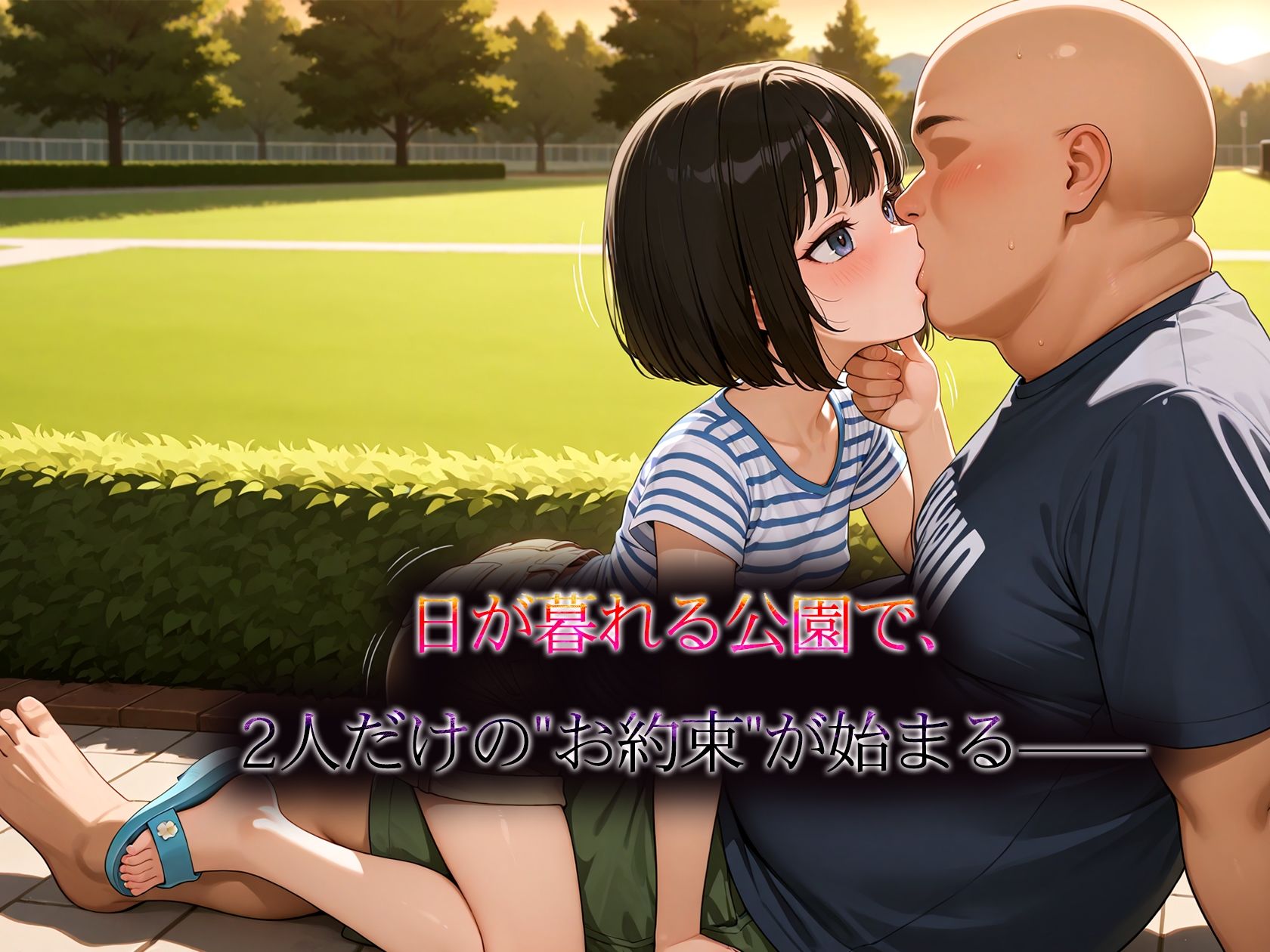 つるペタ娘とキモ親父 いつもの楽しい公園で・・・ - サンプル画像 3