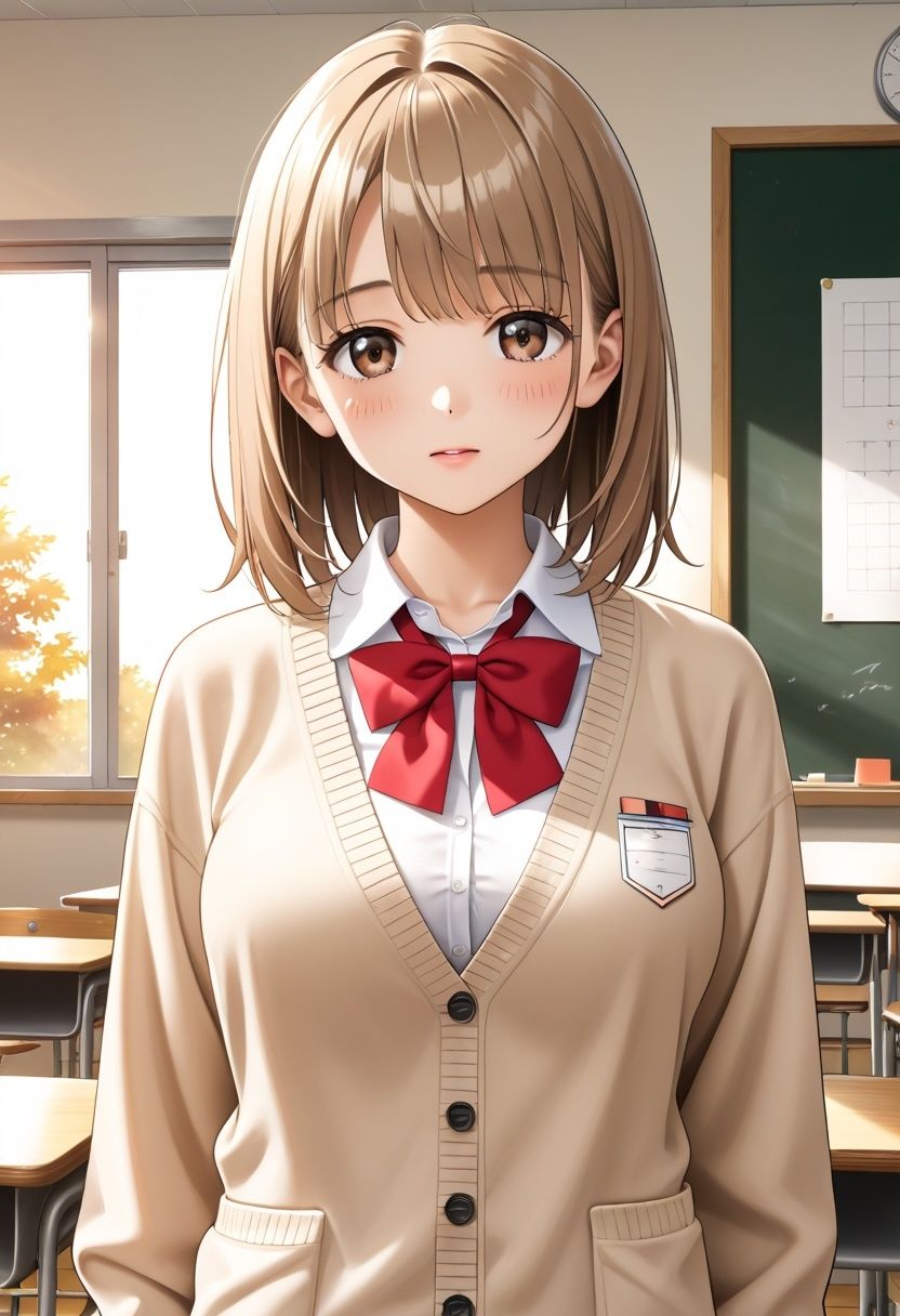巨乳の女学生の秘め事 - サンプル画像 1