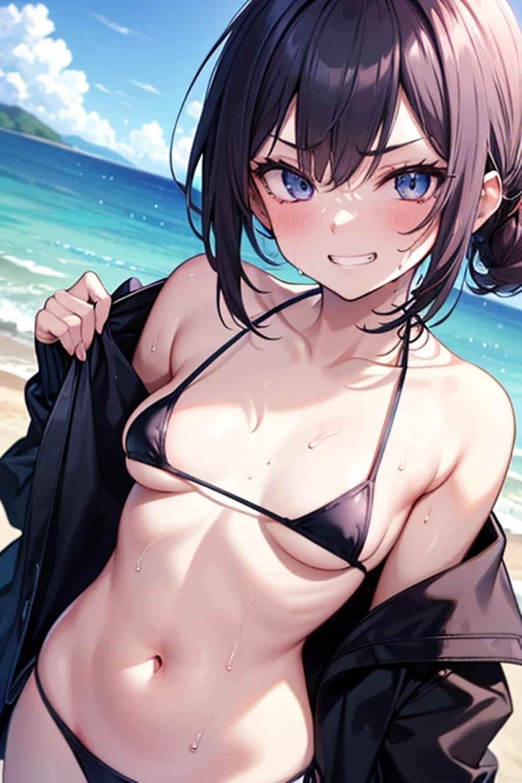 からかい好きのメスギャルさんと海水浴 - サンプル画像 3