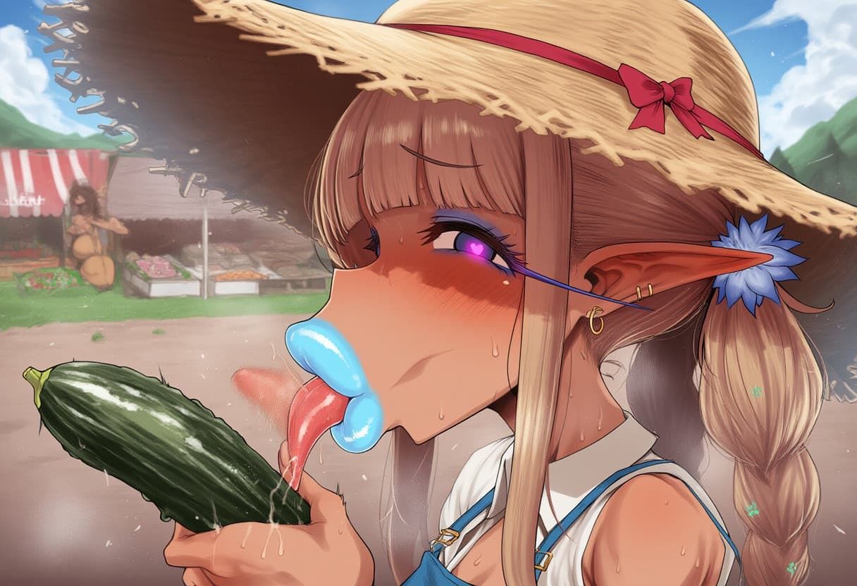 【疑似フェラ】豊穣エルフの収穫祭 - サンプル画像 4