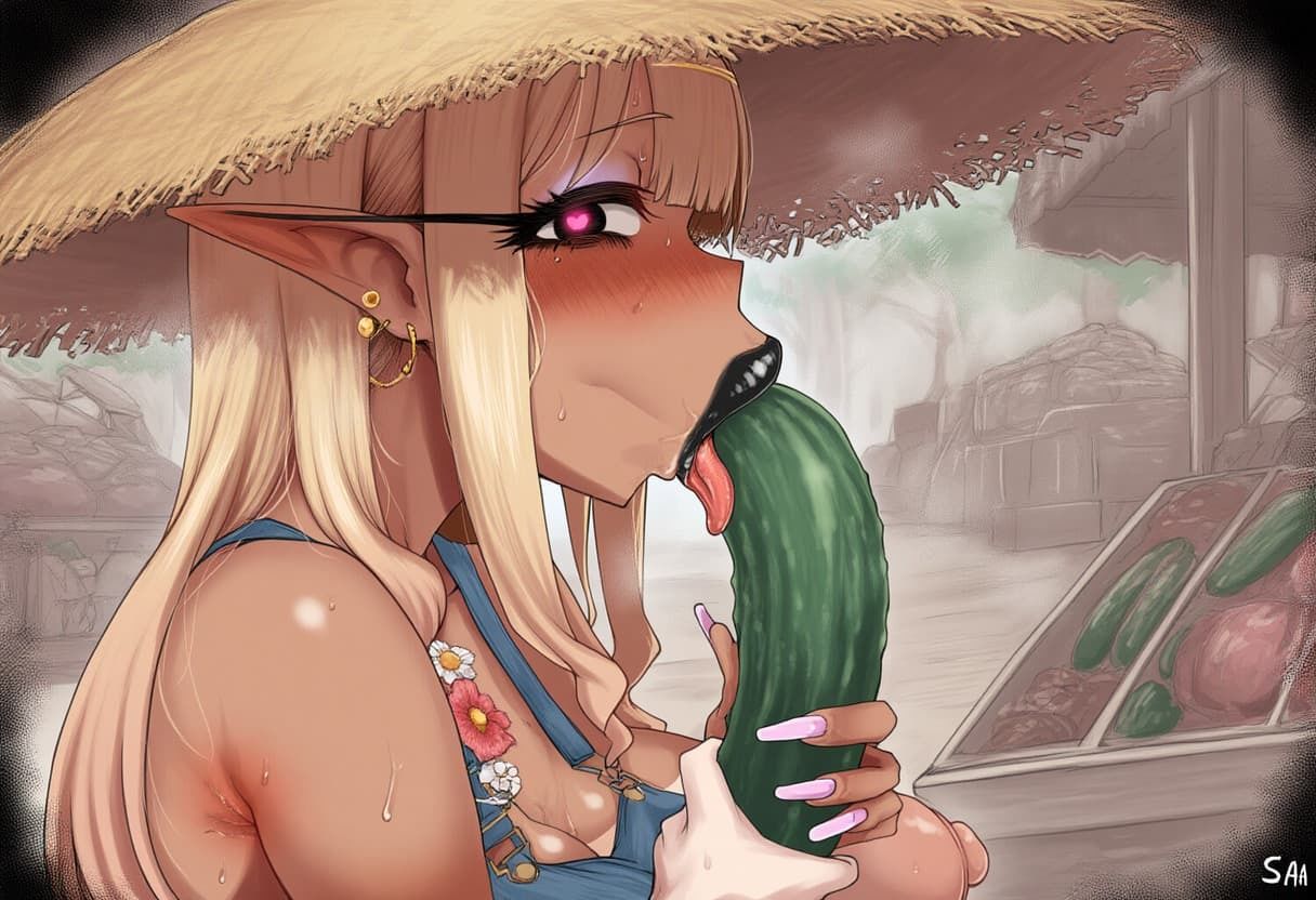 【疑似フェラ】豊穣エルフの収穫祭 - サンプル画像 5