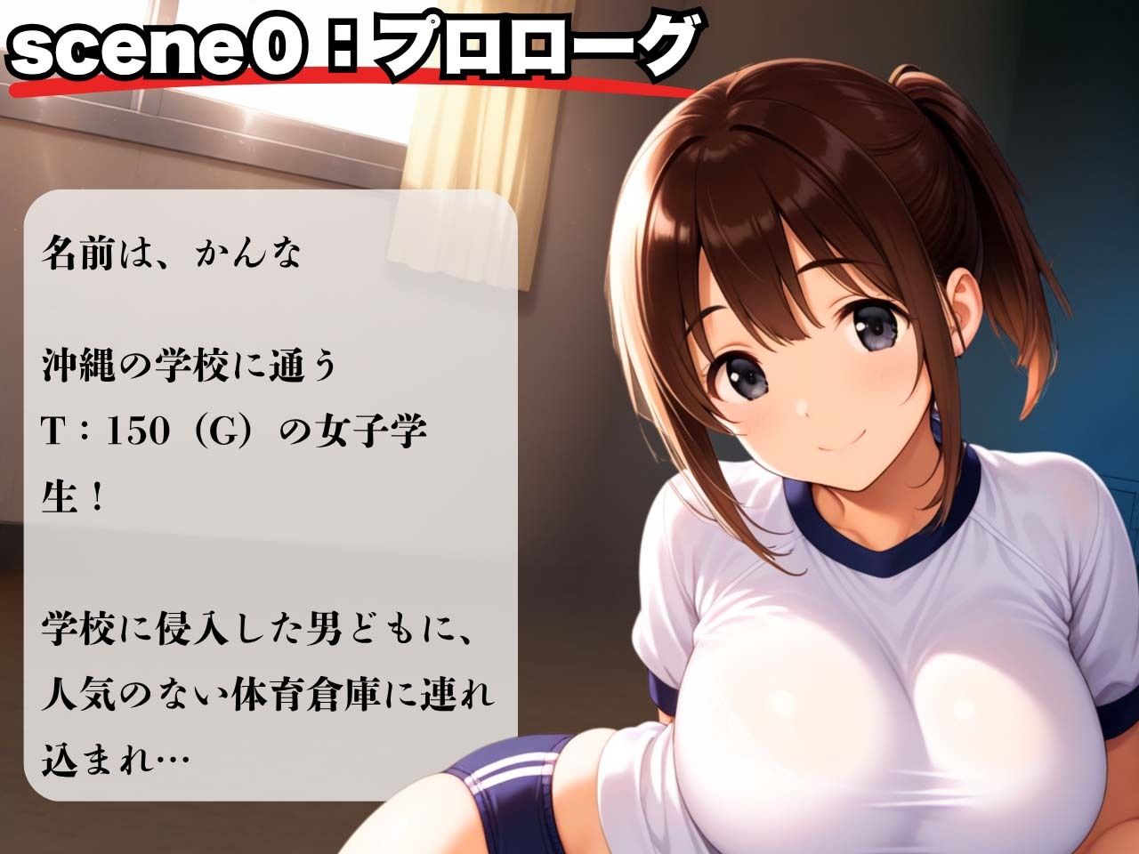 体操服ブルマ！快感の臨界点突破され快楽堕ちのGカップ美少女 - サンプル画像 2