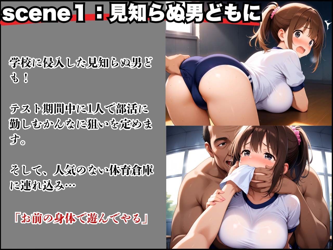体操服ブルマ！快感の臨界点突破され快楽堕ちのGカップ美少女 - サンプル画像 3