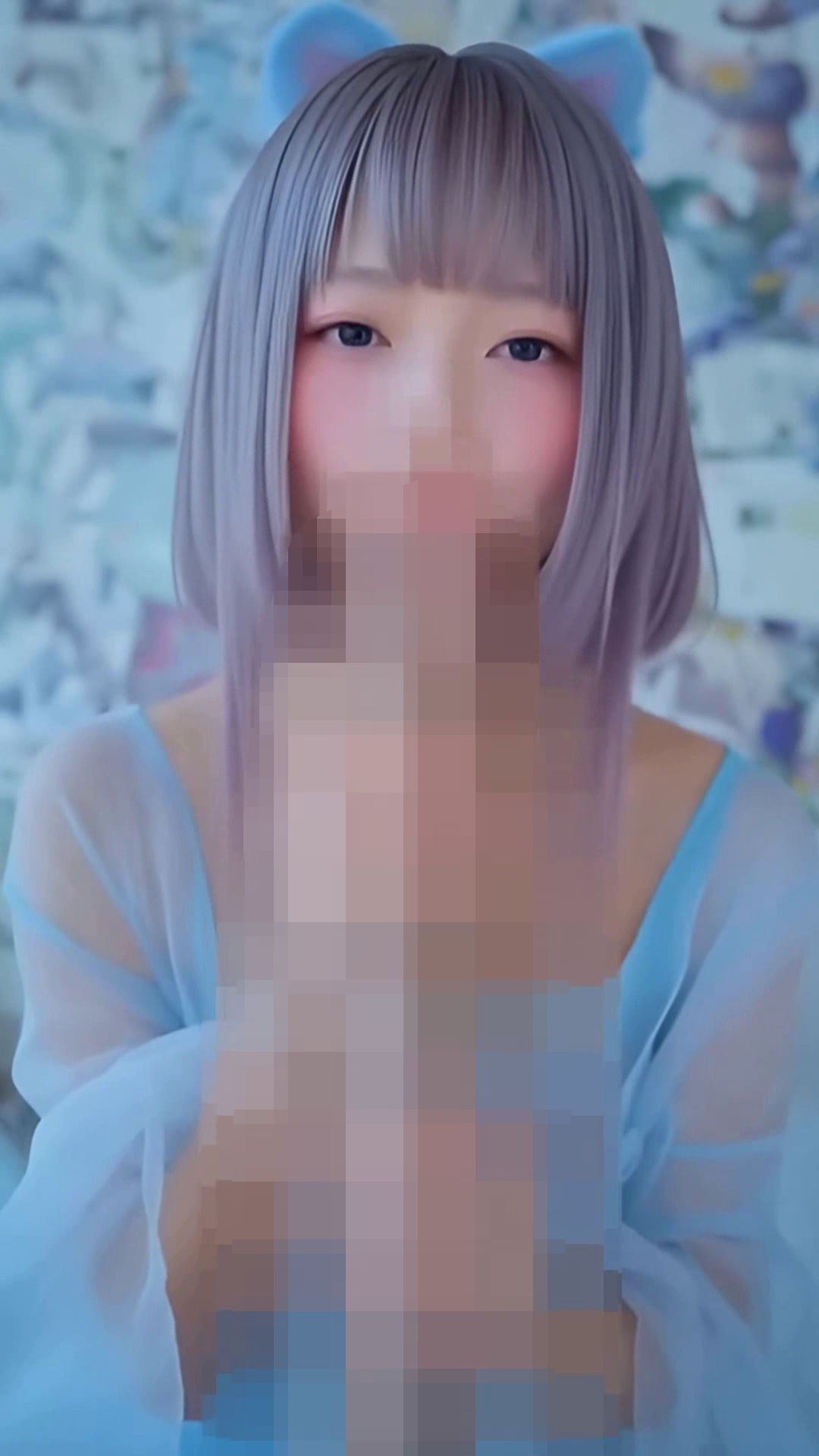 【動画】猫耳ボブ×美巨乳お姉さんの本気ご奉仕フルコース - サンプル画像 2