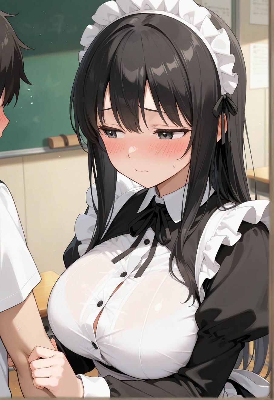 文化祭でメイド喫茶をした同級生に中出しセックス - サンプル画像 7