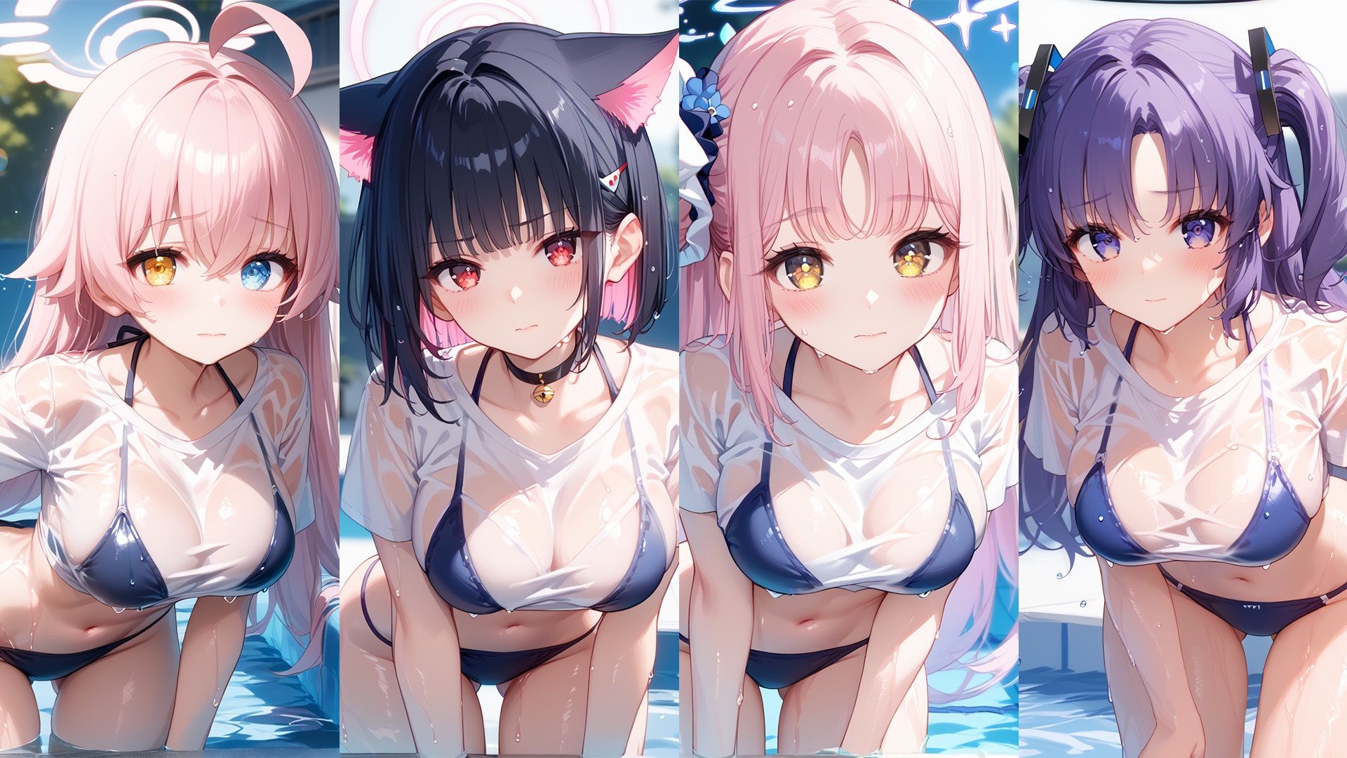 濡れT水着がエロすぎた（ハート）ブルー〇ーカイブver - サンプル画像 1