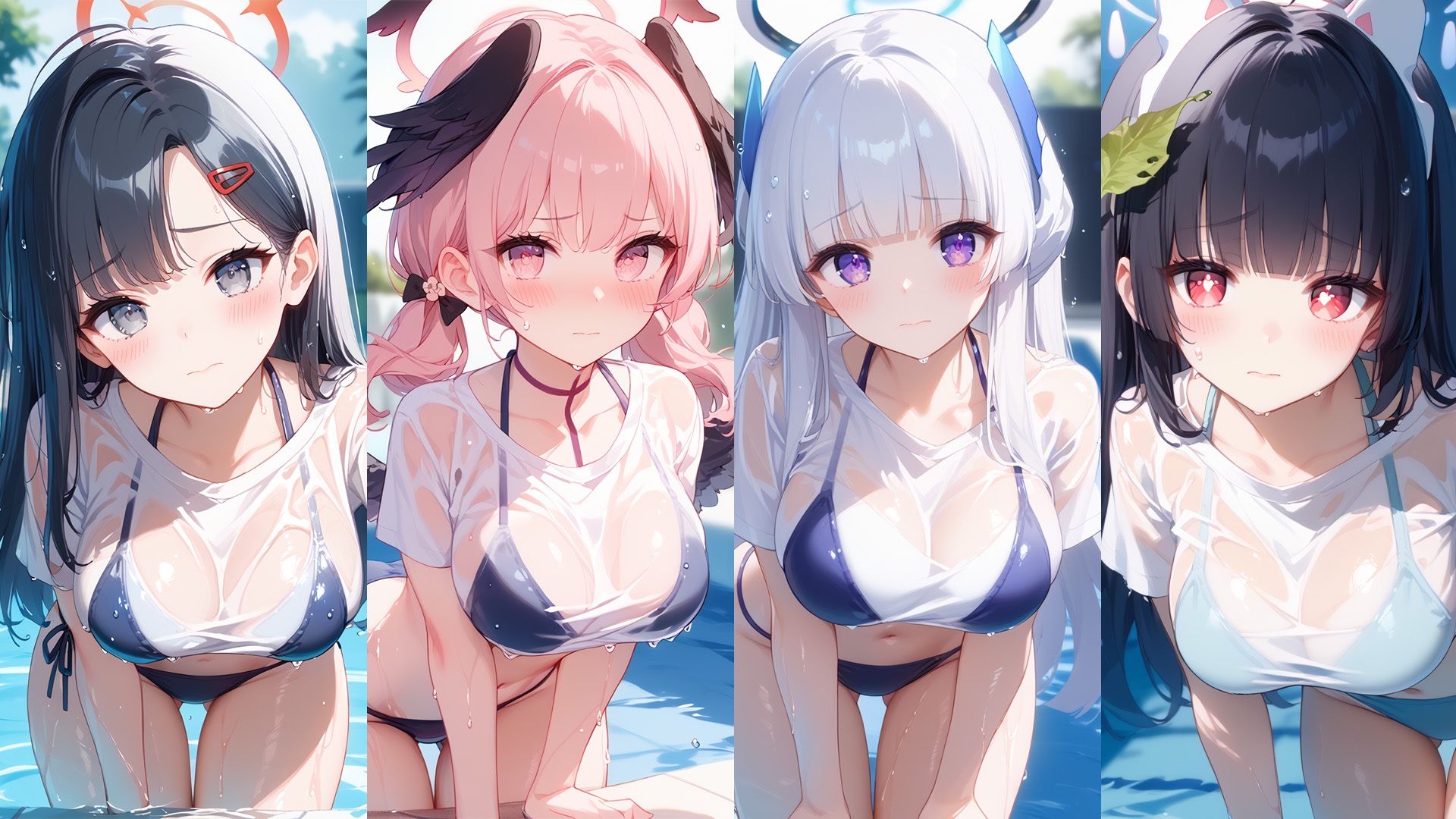 濡れT水着がエロすぎた（ハート）ブルー〇ーカイブver - サンプル画像 2