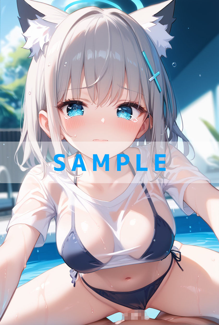 濡れT水着がエロすぎた（ハート）ブルー〇ーカイブver - サンプル画像 9