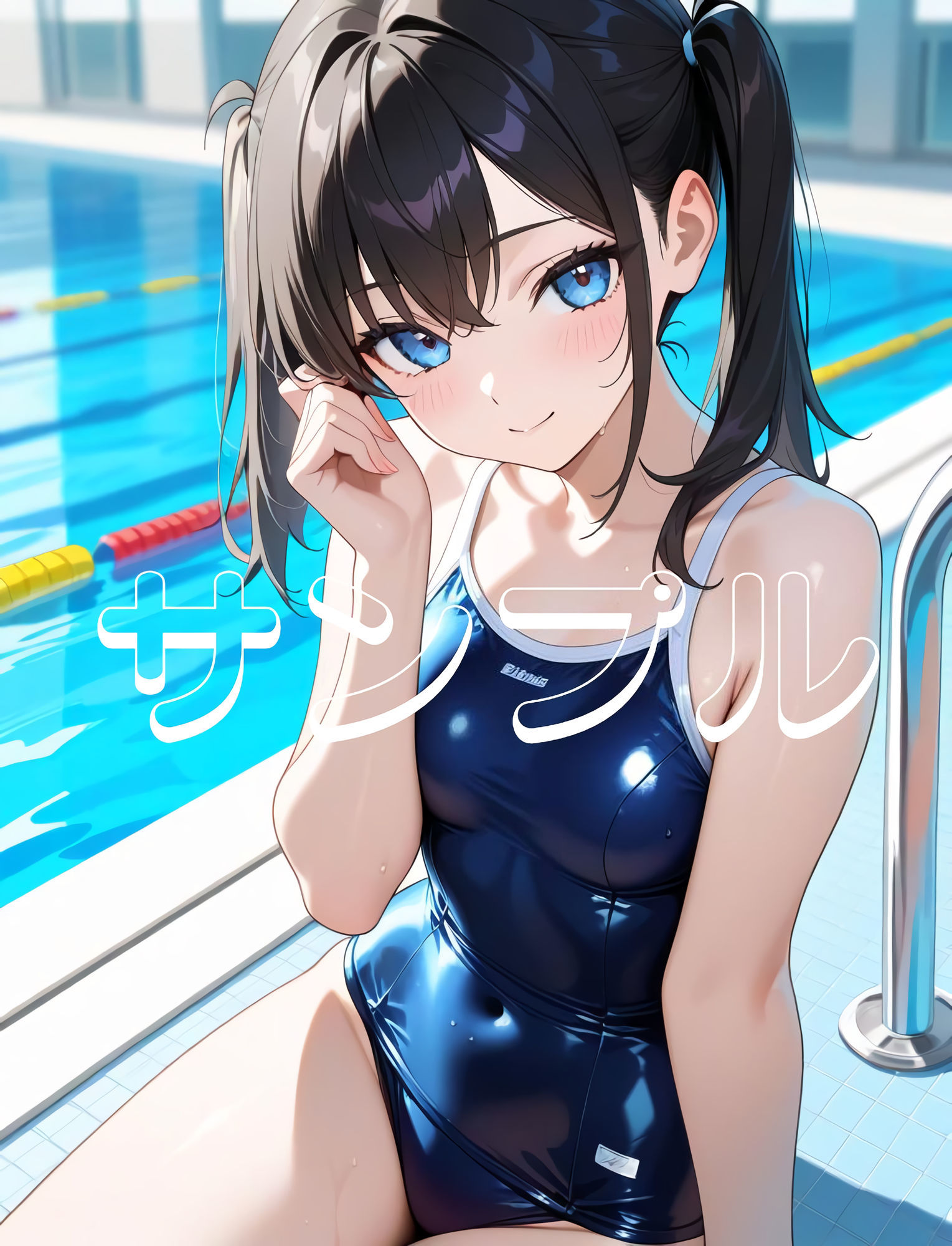 かわいい女の子の絵  3巻  スクール水着の美少女 - サンプル画像 3