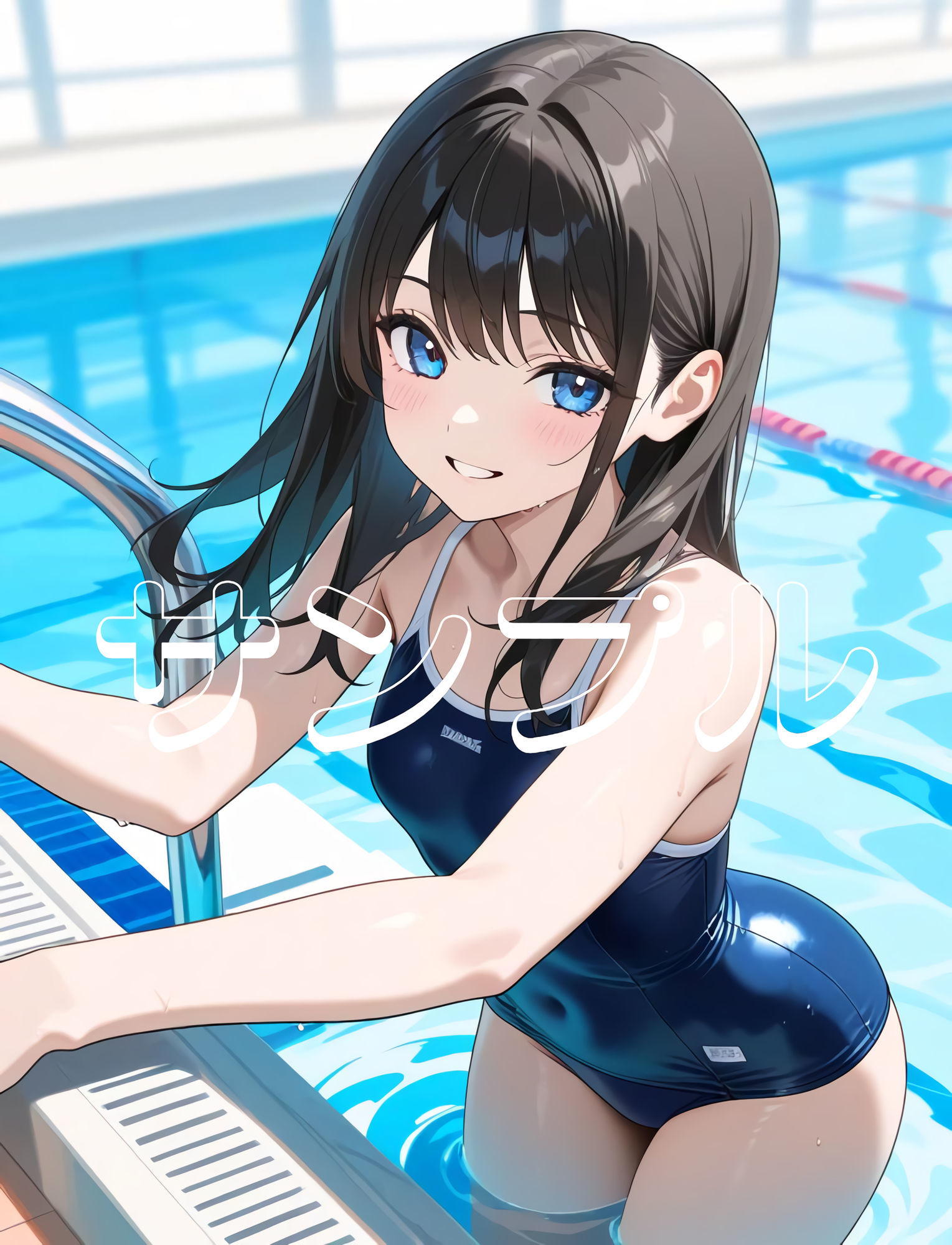 かわいい女の子の絵  3巻  スクール水着の美少女 - サンプル画像 4