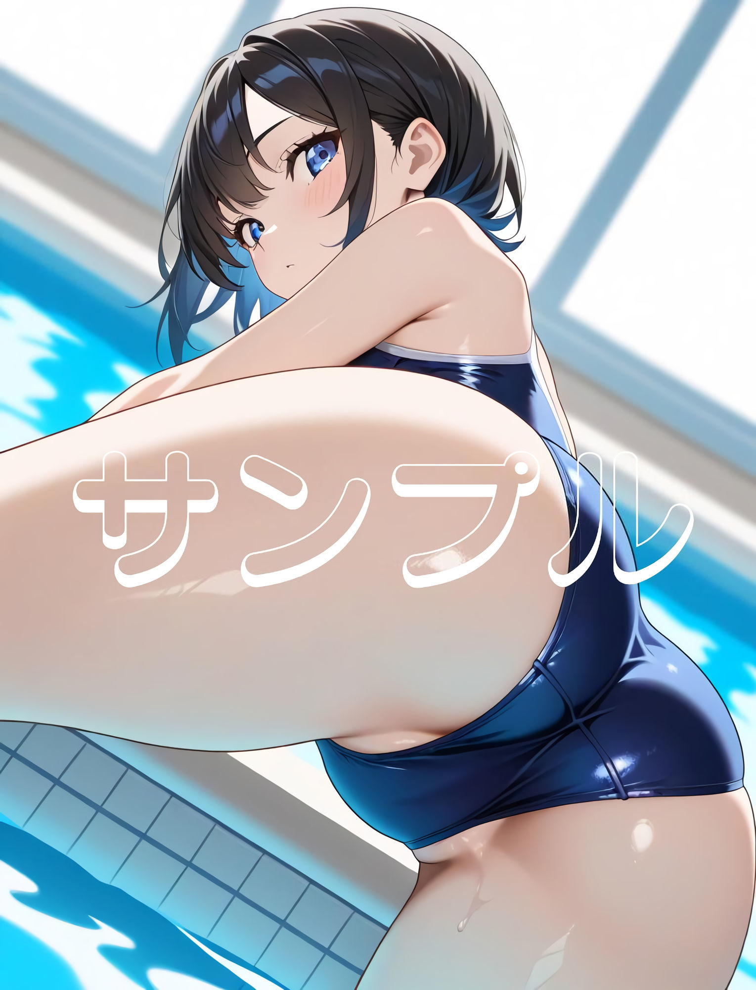 かわいい女の子の絵  3巻  スクール水着の美少女 - サンプル画像 6