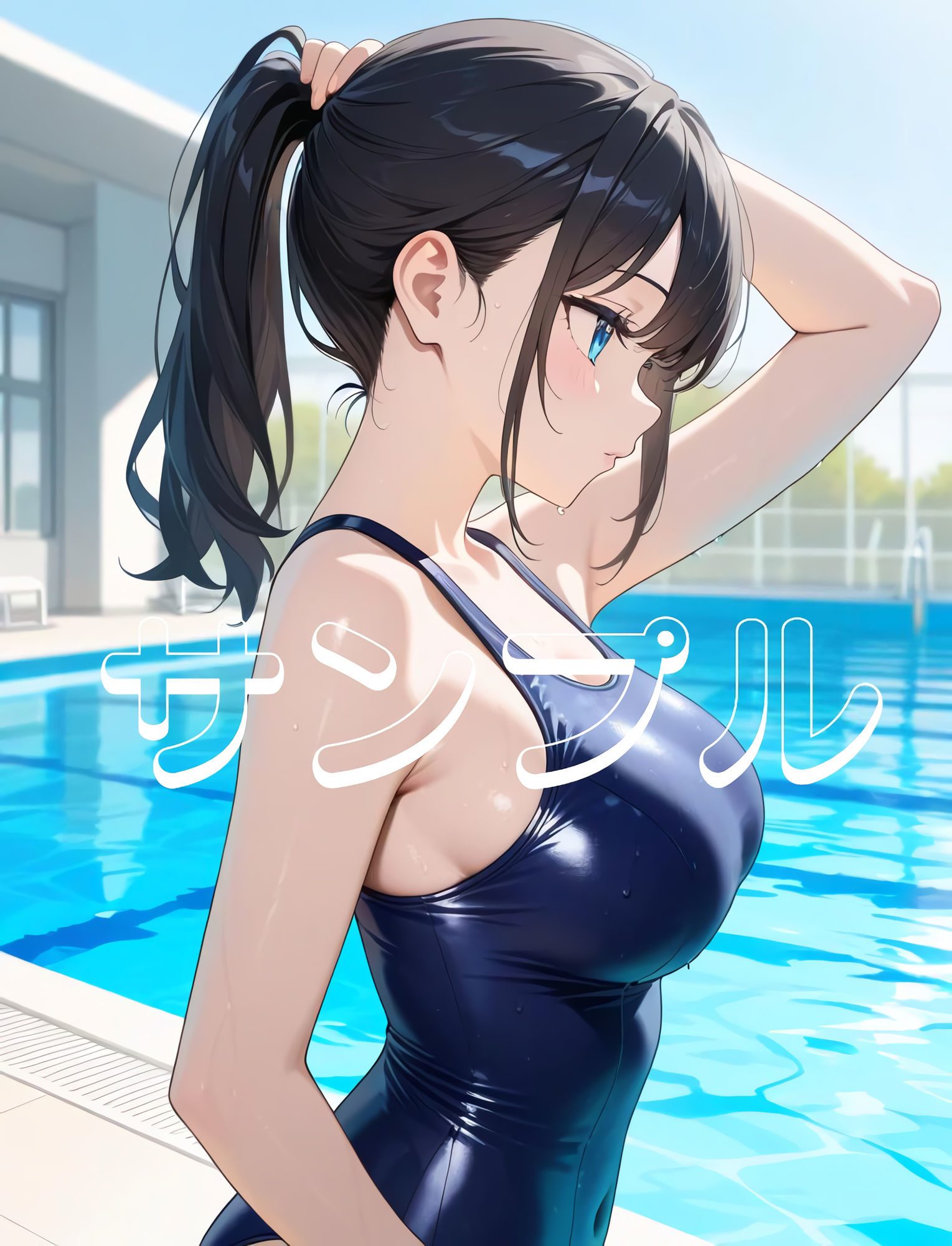 かわいい女の子の絵  3巻  スクール水着の美少女 - サンプル画像 7