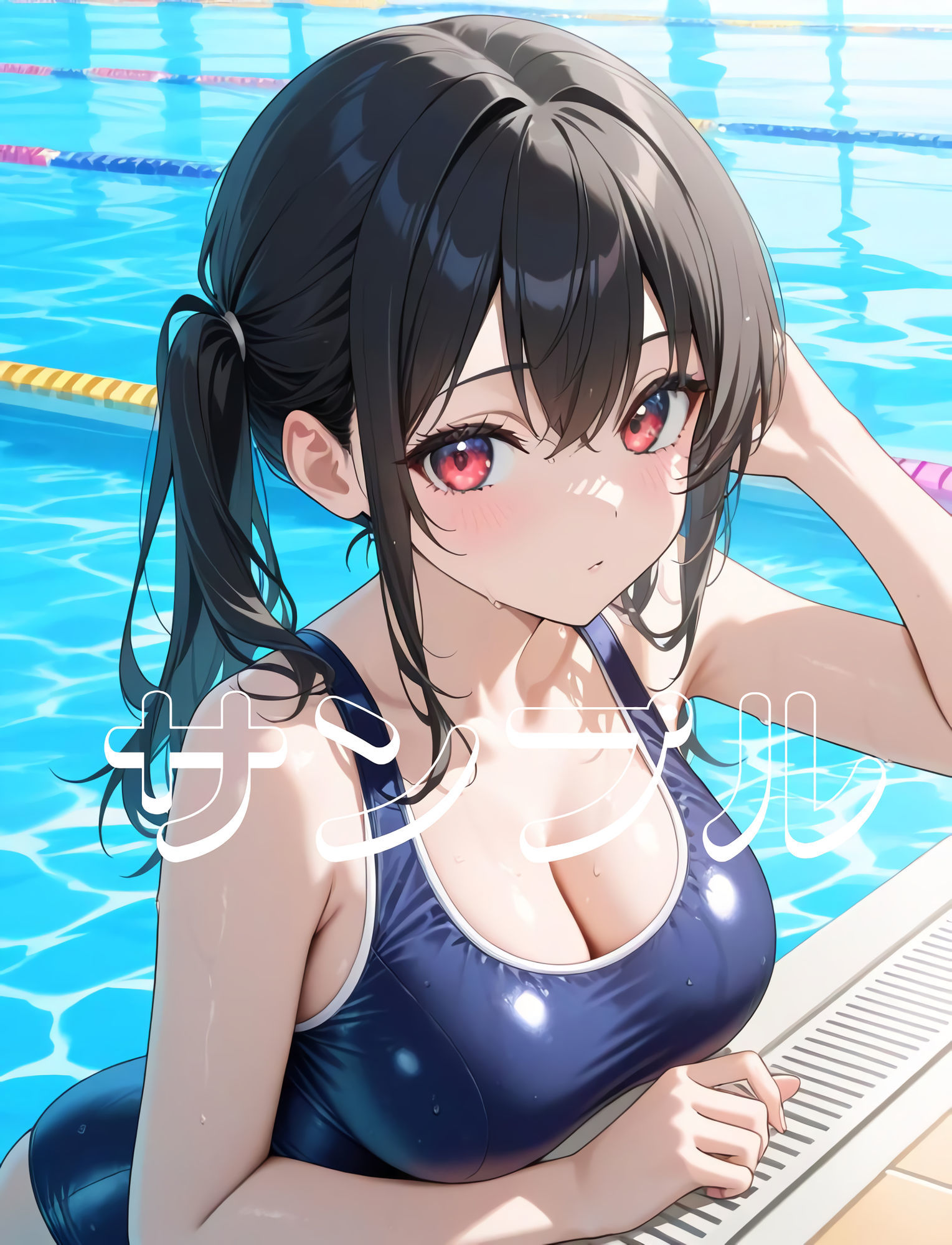 かわいい女の子の絵  3巻  スクール水着の美少女 - サンプル画像 8