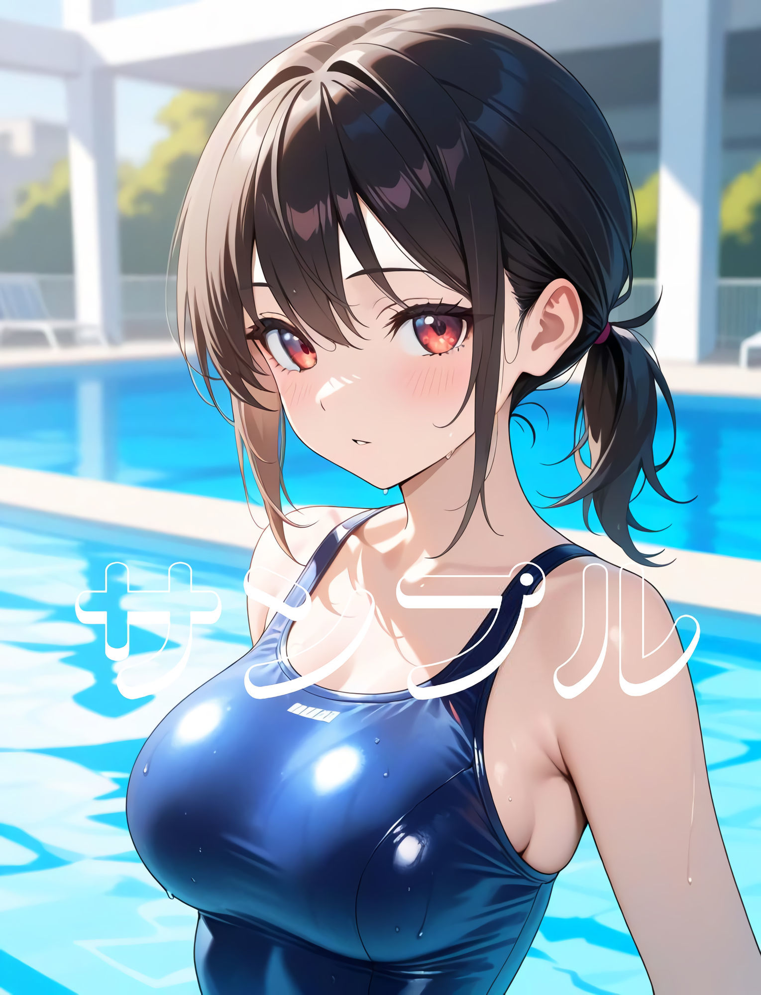 かわいい女の子の絵  3巻  スクール水着の美少女 - サンプル画像 9