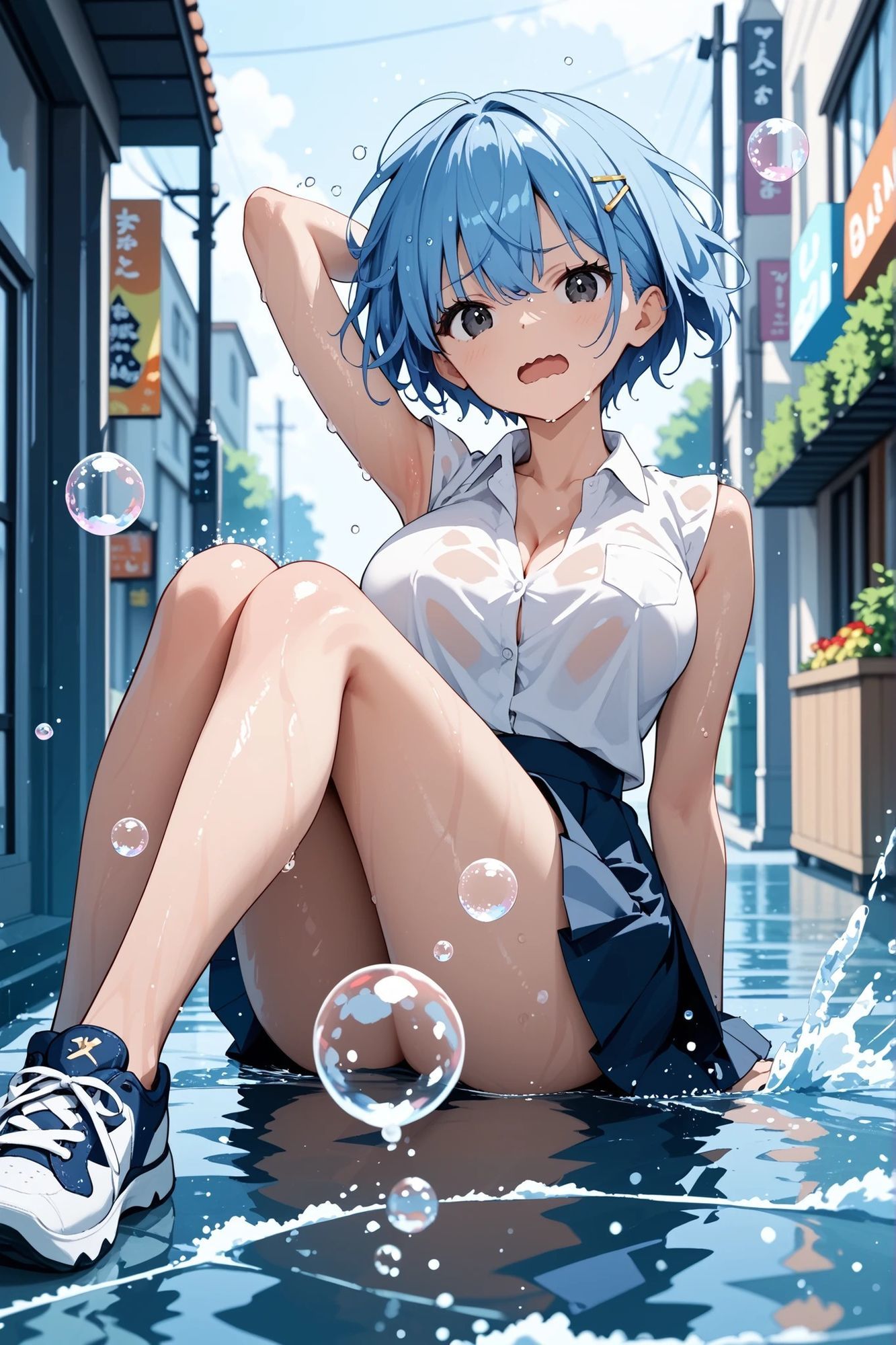 青髪ちゃんとえっちなえちえち - サンプル画像 3