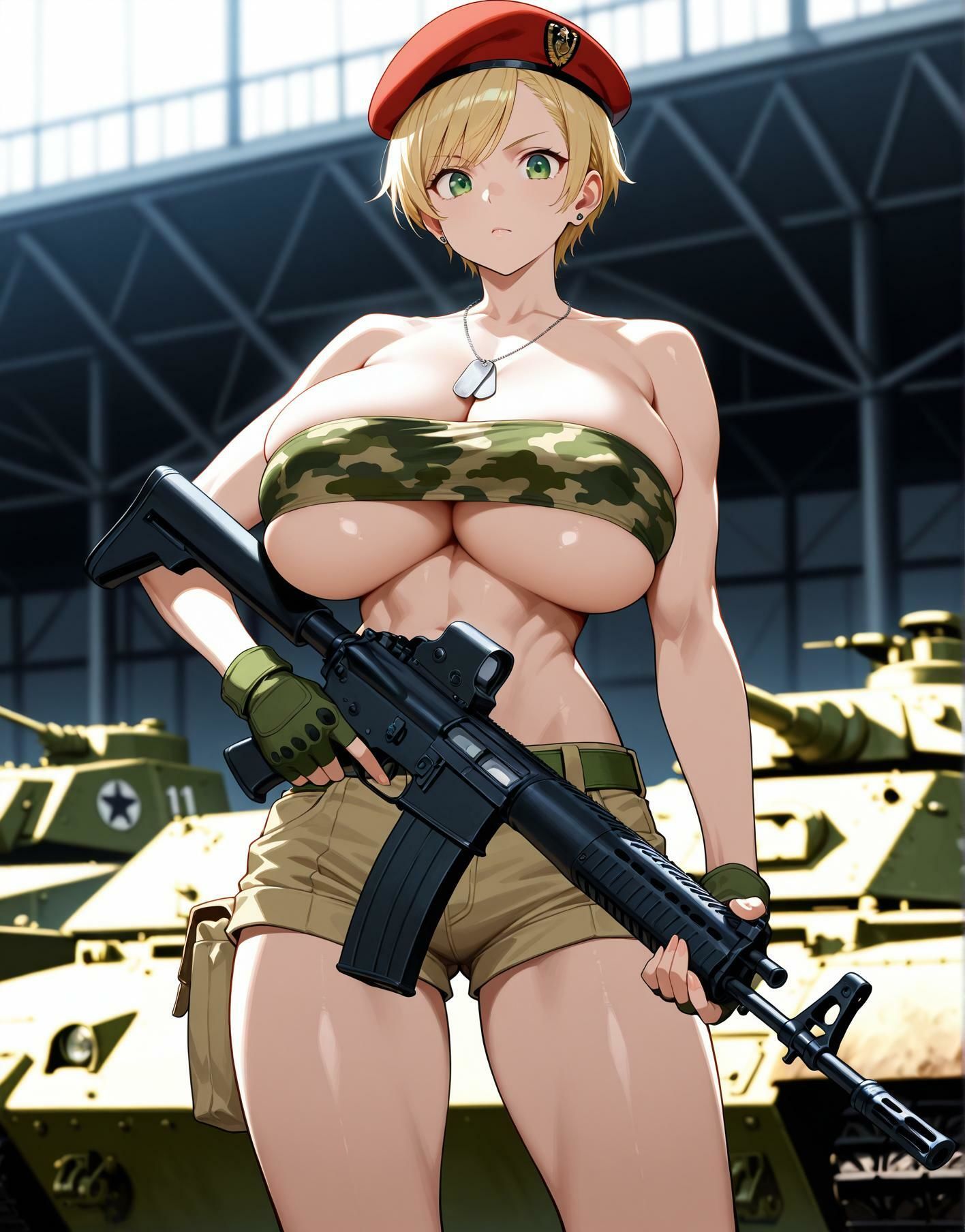 爆乳隊長のパイズリ大作戦！！ - サンプル画像 1